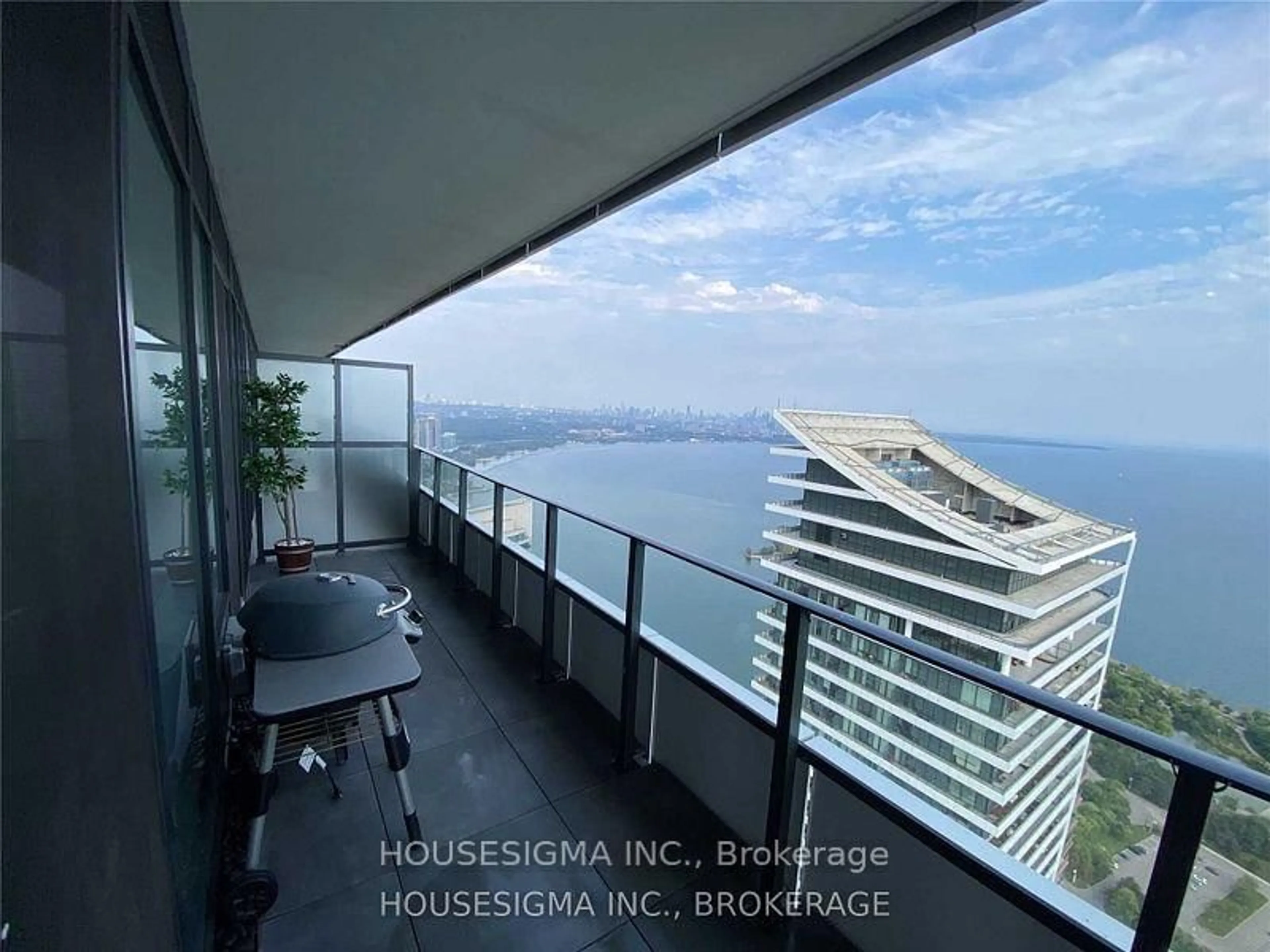 Balcony in the apartment, water/lake/river/ocean view for 30 Shore Breeze Dr #5707, Toronto Ontario M8V 1A1