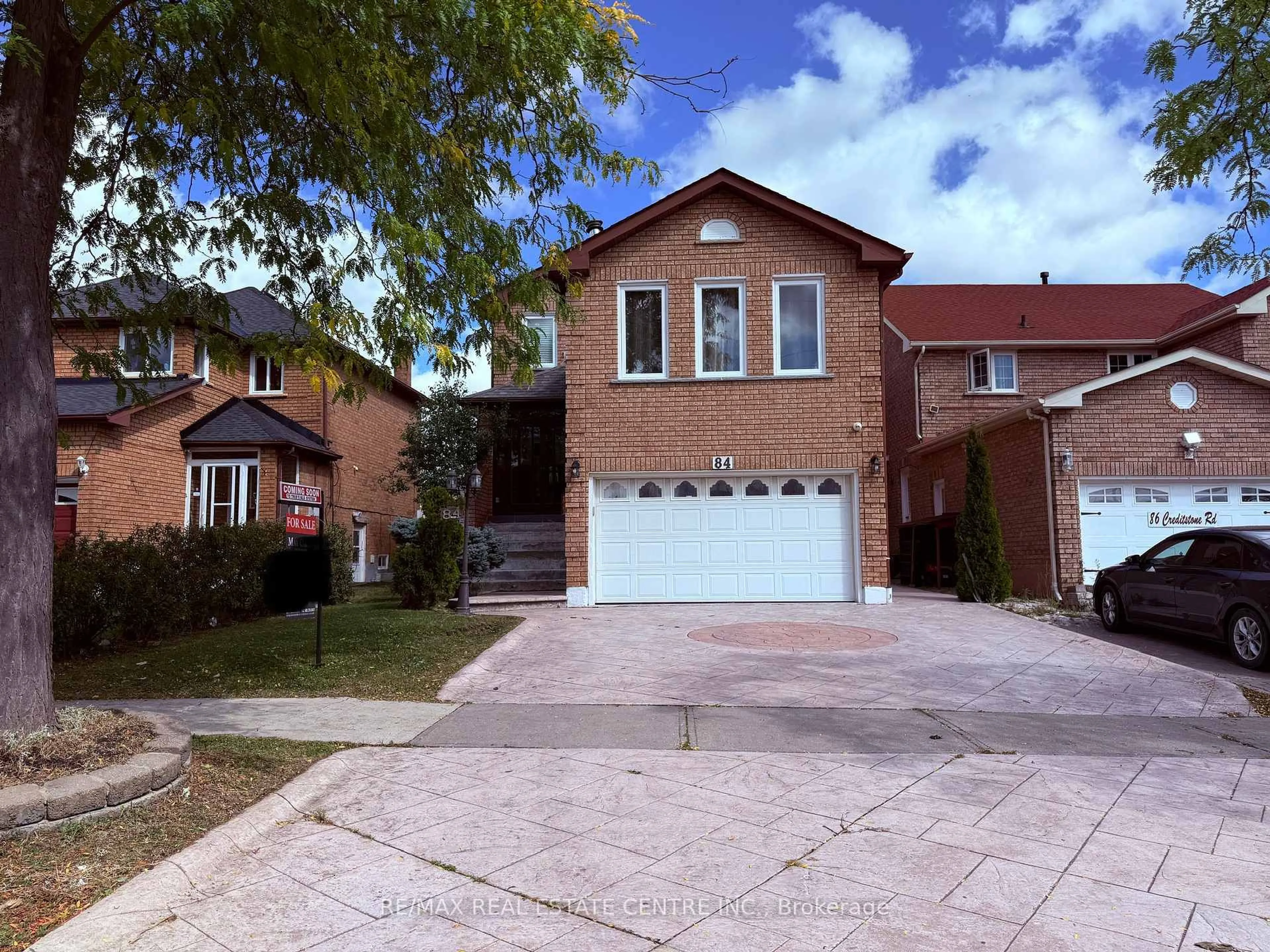 Home with brick exterior material, street for 84 Creditstone Rd, Brampton Ontario L6Y 4G3