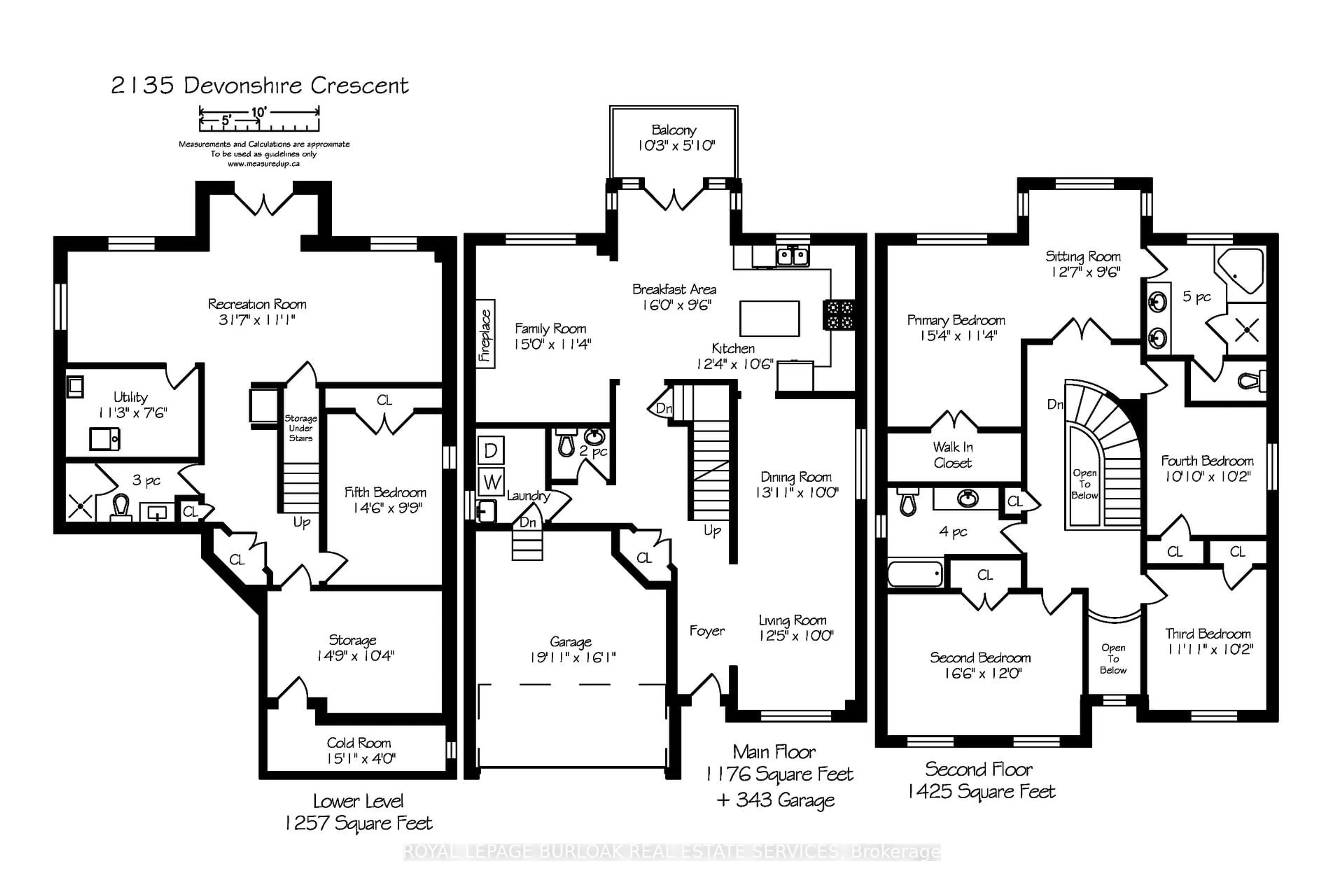Floor plan for 2135 Devonshire Cres, Oakville Ontario L6M 0G2