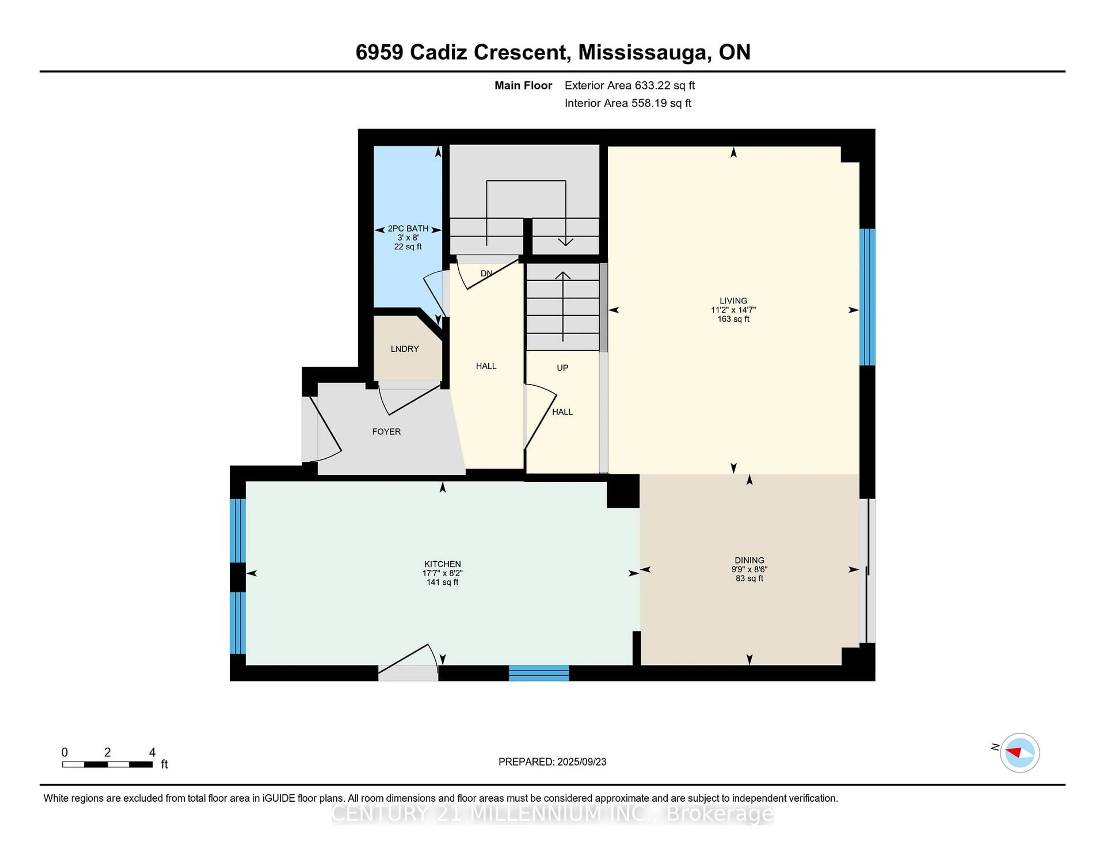 Floor plan for 6959 Cadiz Cres, Mississauga Ontario L5N 1Y3