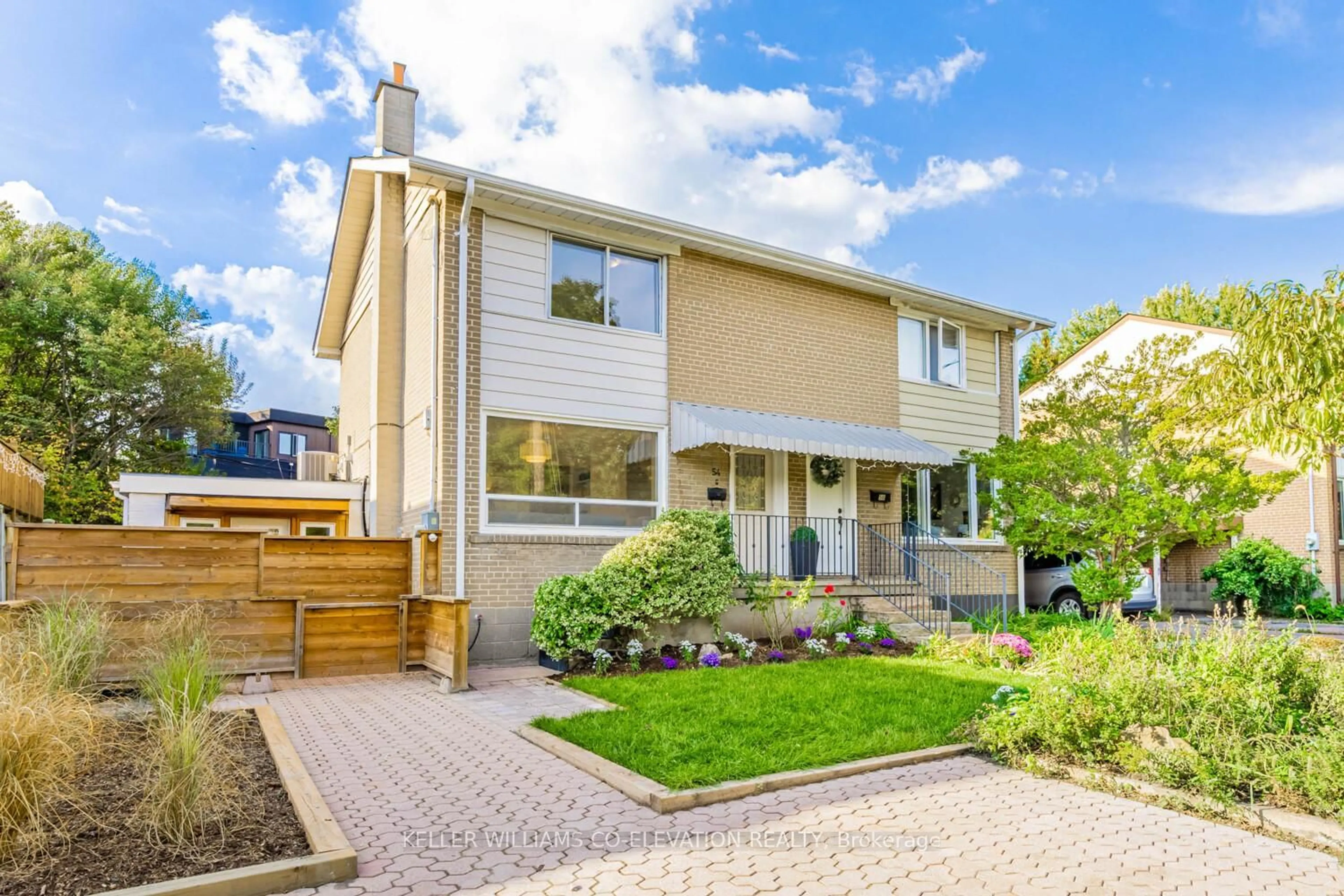 Home with brick exterior material, street for 54 Pasadena Gdns, Toronto Ontario M6S 4R5