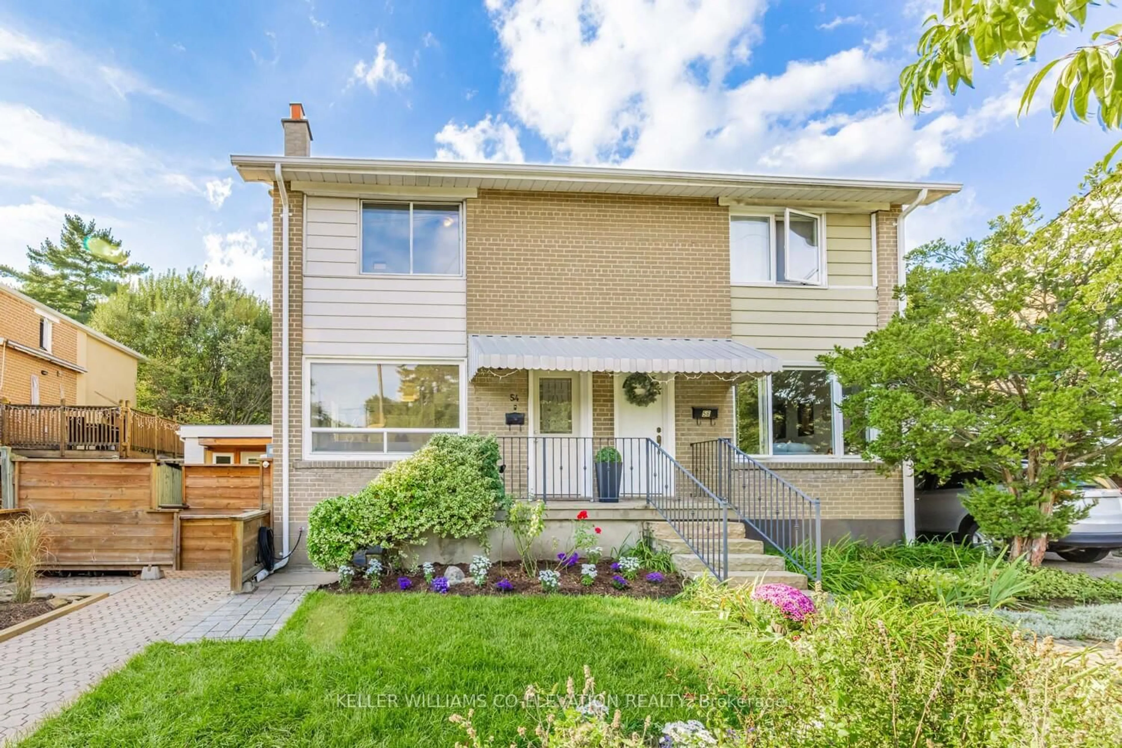 Home with vinyl exterior material, street for 54 Pasadena Gdns, Toronto Ontario M6S 4R5