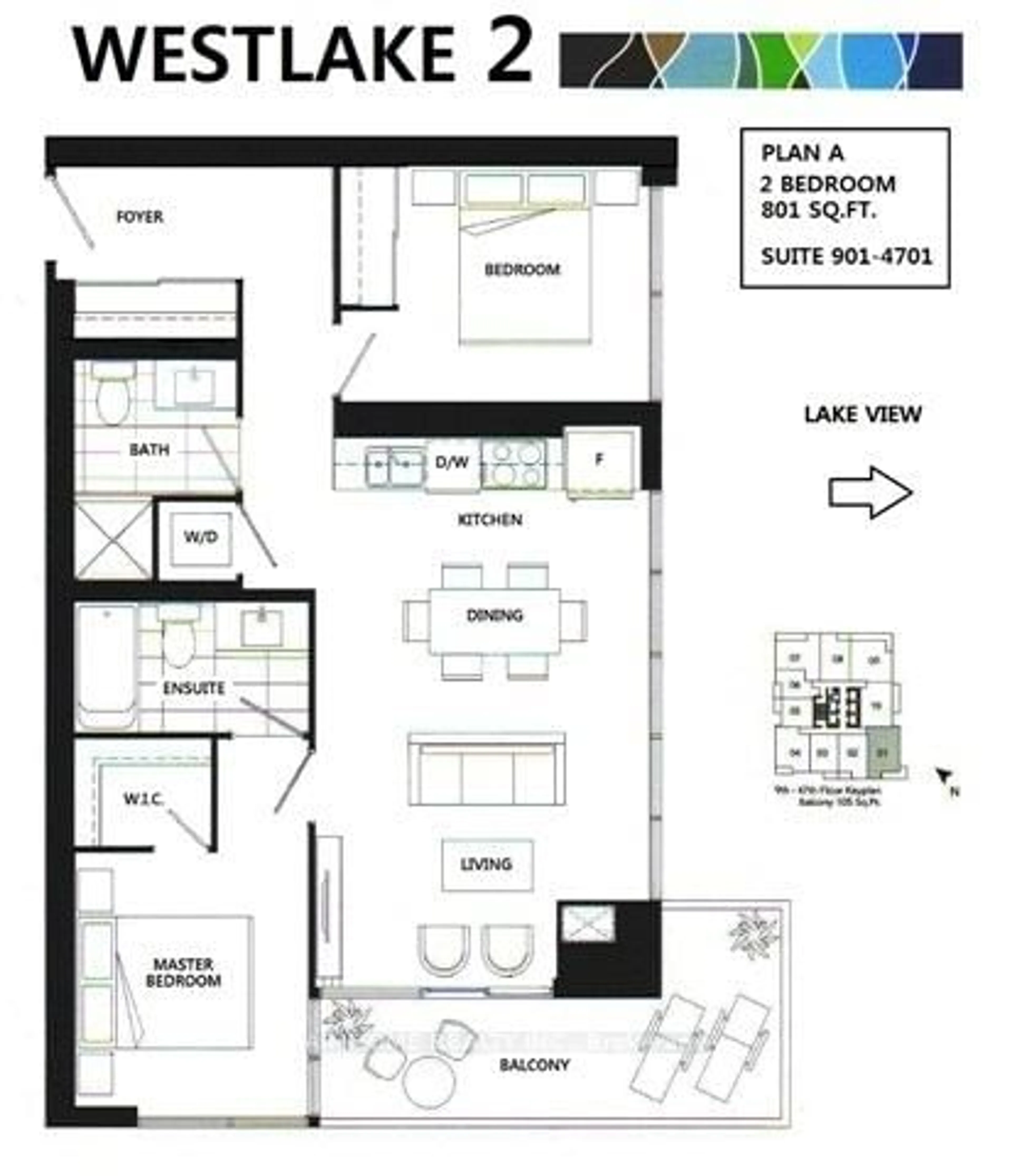 Floor plan for 2200 Lake Shore Blvd #4601, Toronto Ontario M8V 1A4