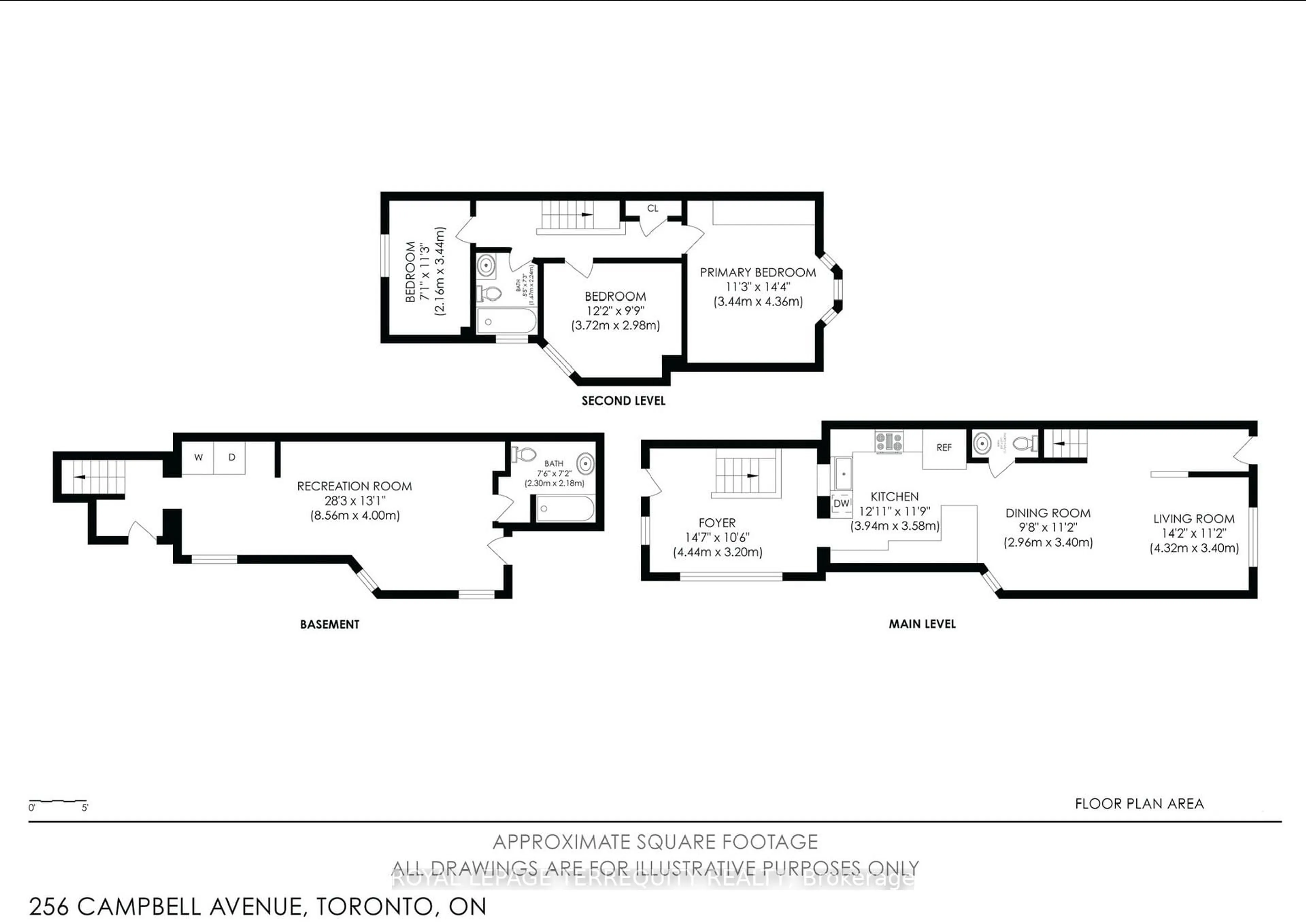 Floor plan for 256 Campbell Ave, Toronto Ontario M6P 3V6