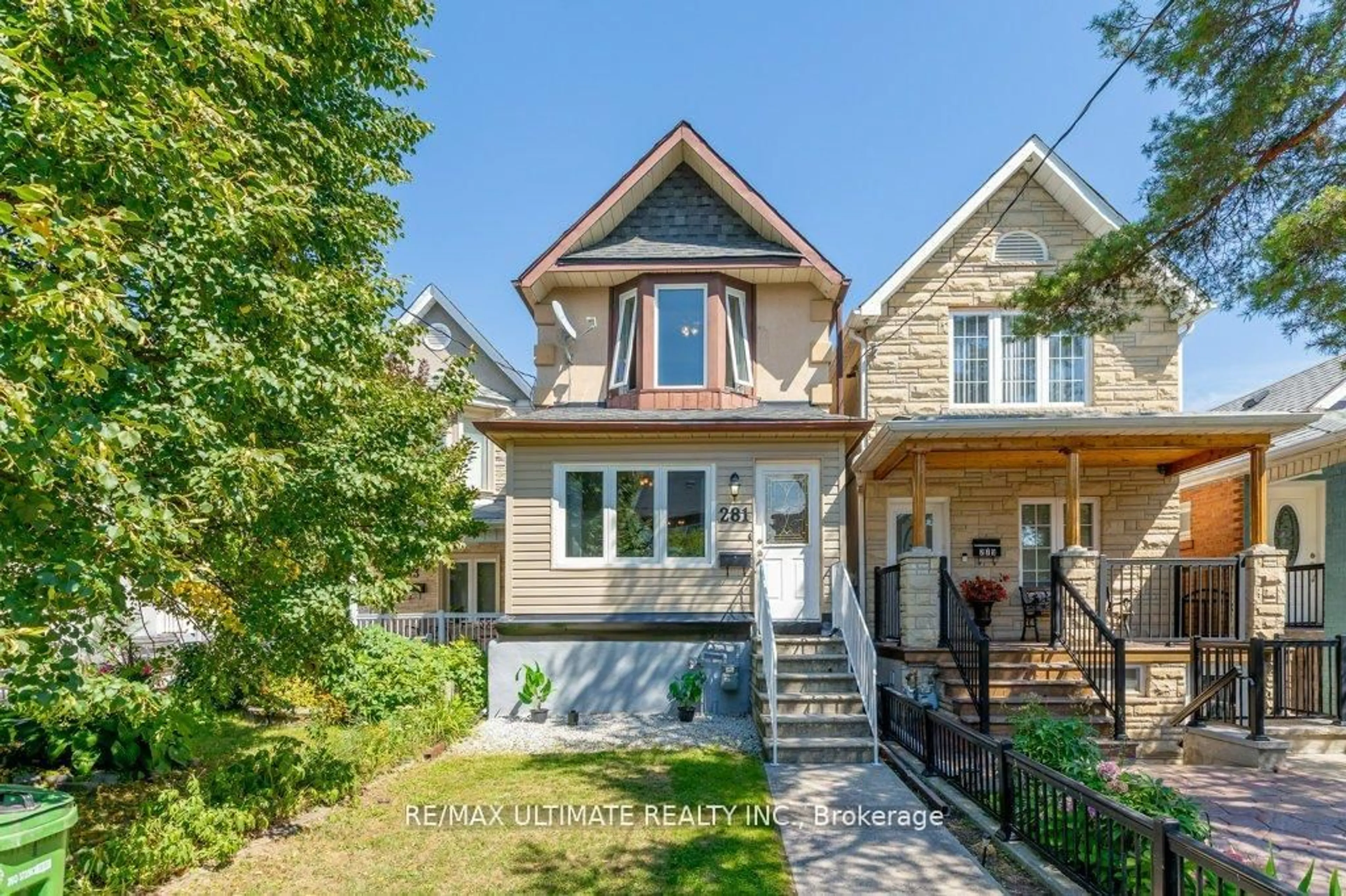 Home with brick exterior material, street for 281 Boon Ave, Toronto Ontario M6E 4A2