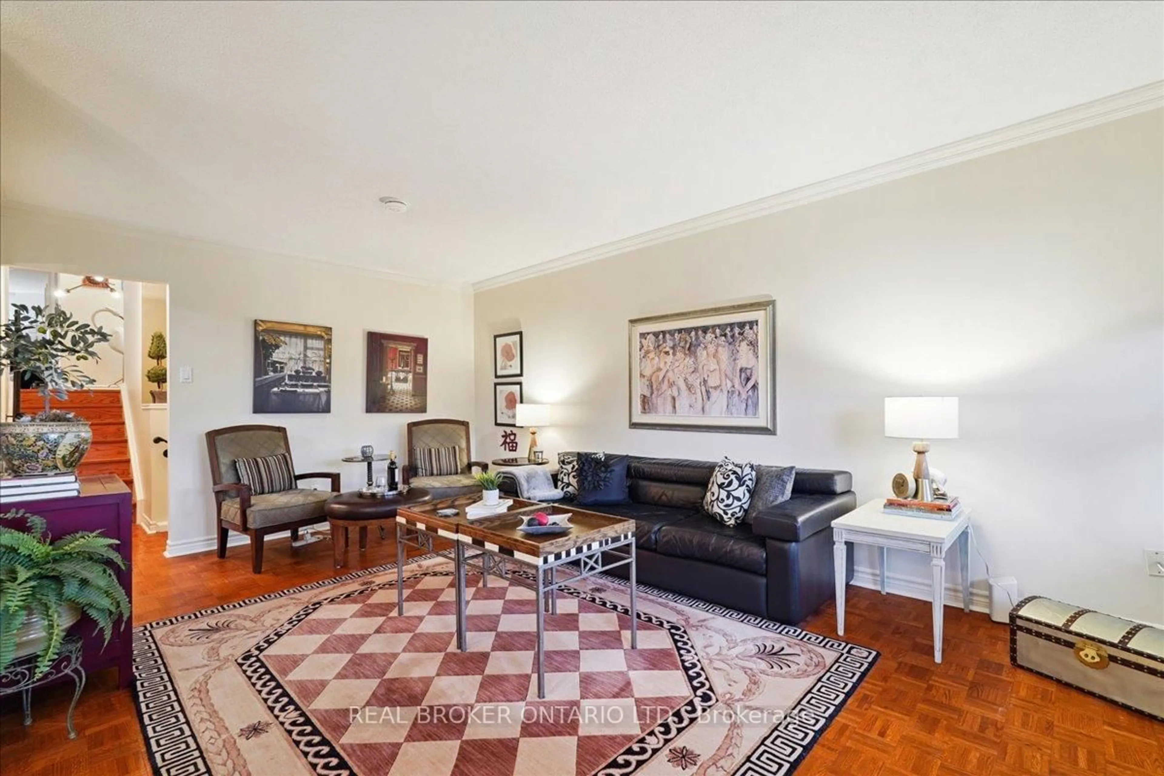 Living room with furniture, unknown for 296 Mill Rd #A17, Toronto Ontario M9C 4X8