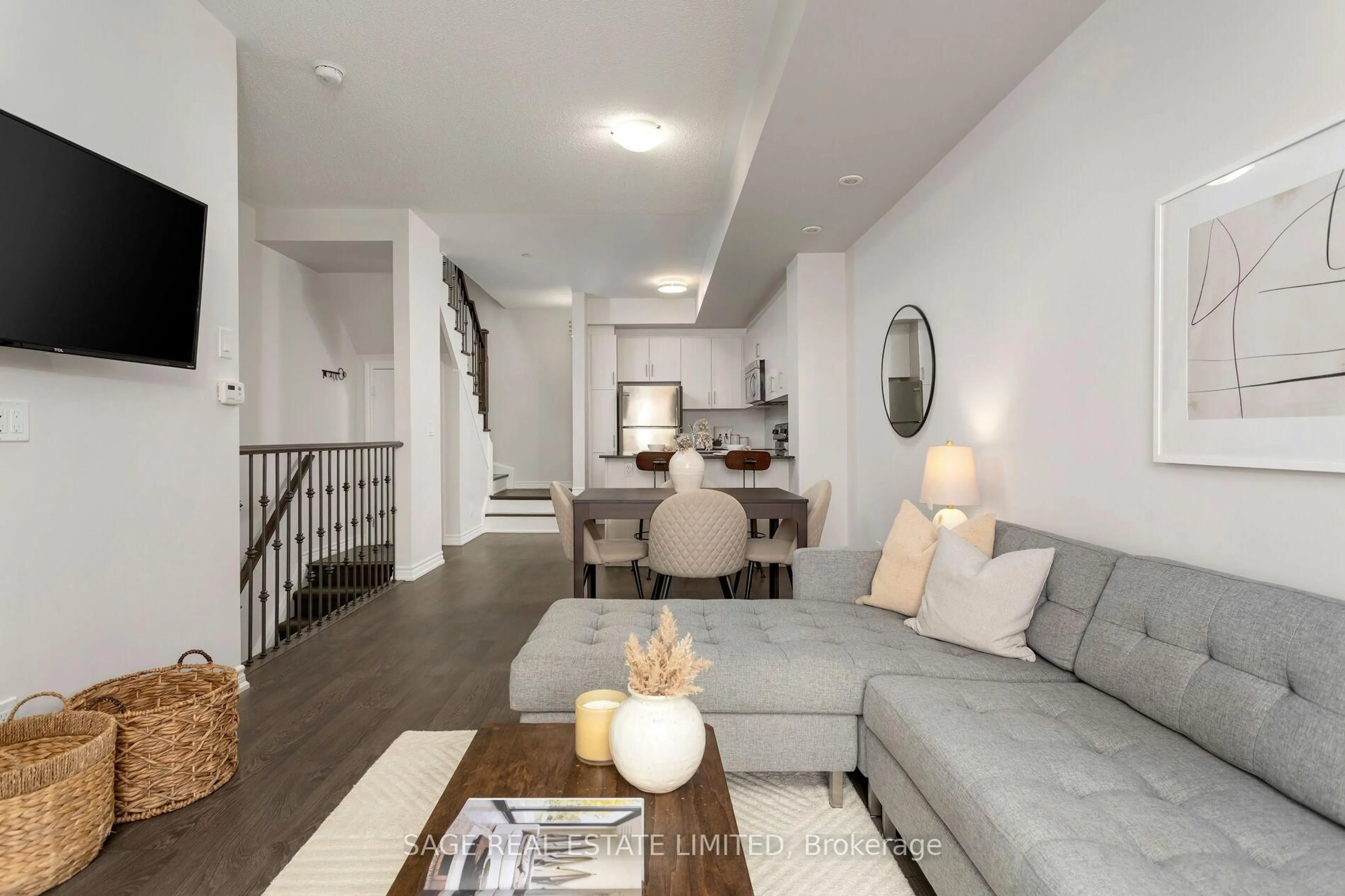 Living room with furniture, unknown for 135 Long Branch Ave #6, Toronto Ontario M8W 0A9