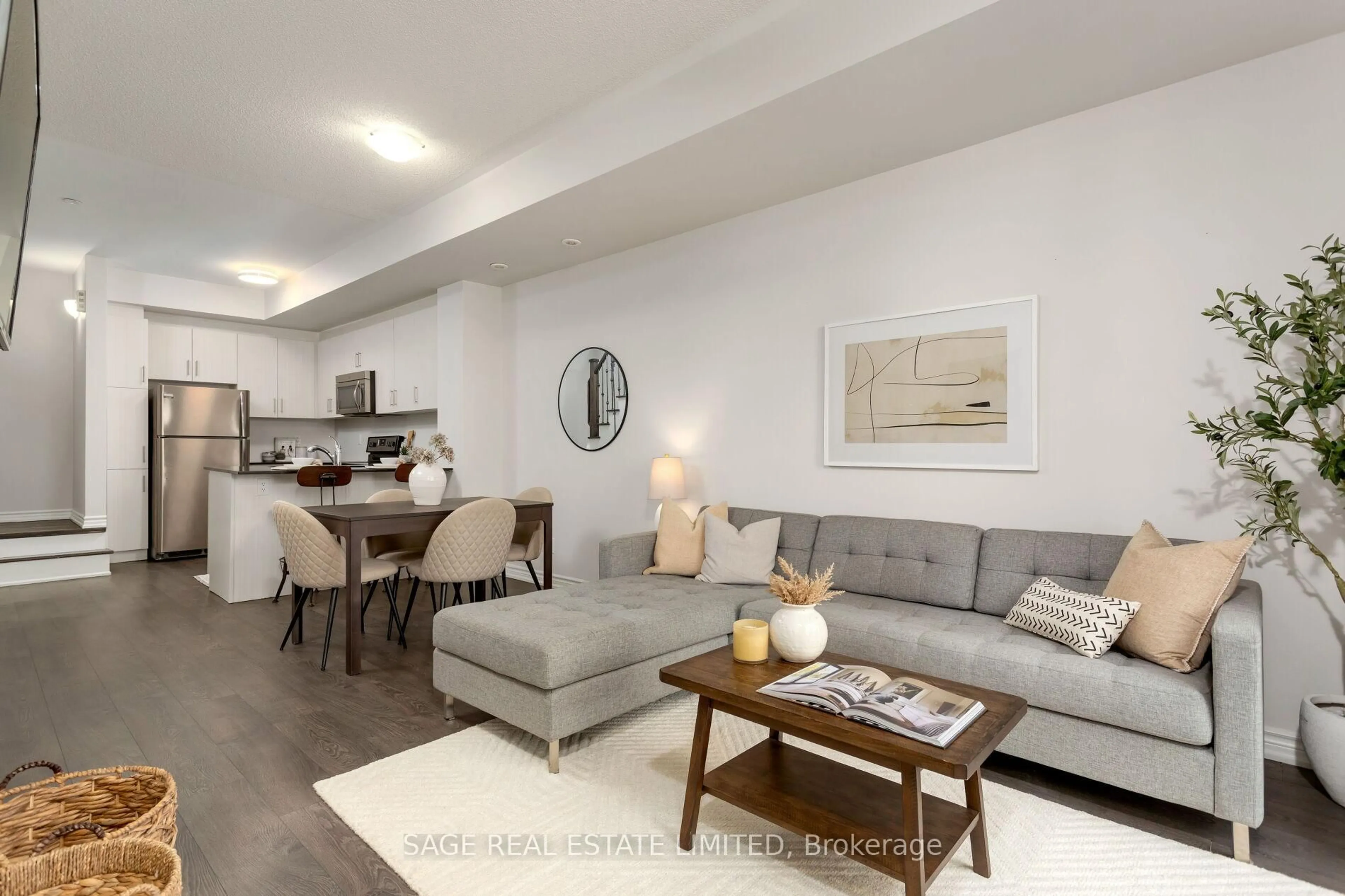 Living room with furniture, unknown for 135 Long Branch Ave #6, Toronto Ontario M8W 0A9