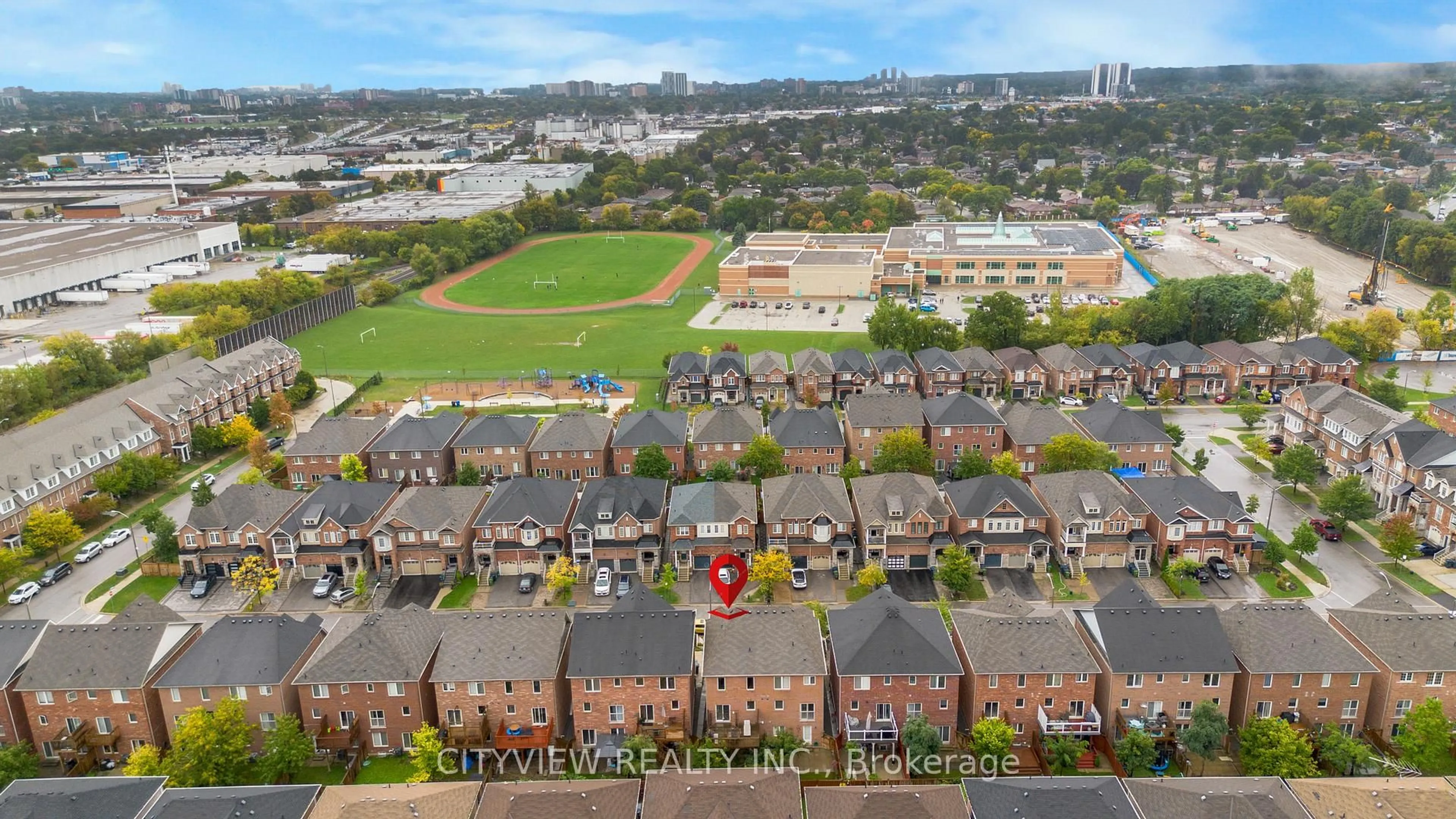 A pic from outside/outdoor area/front of a property/back of a property/a pic from drone, city buildings view from balcony for 26 Betty Nagle St, Toronto Ontario M9M 0C3