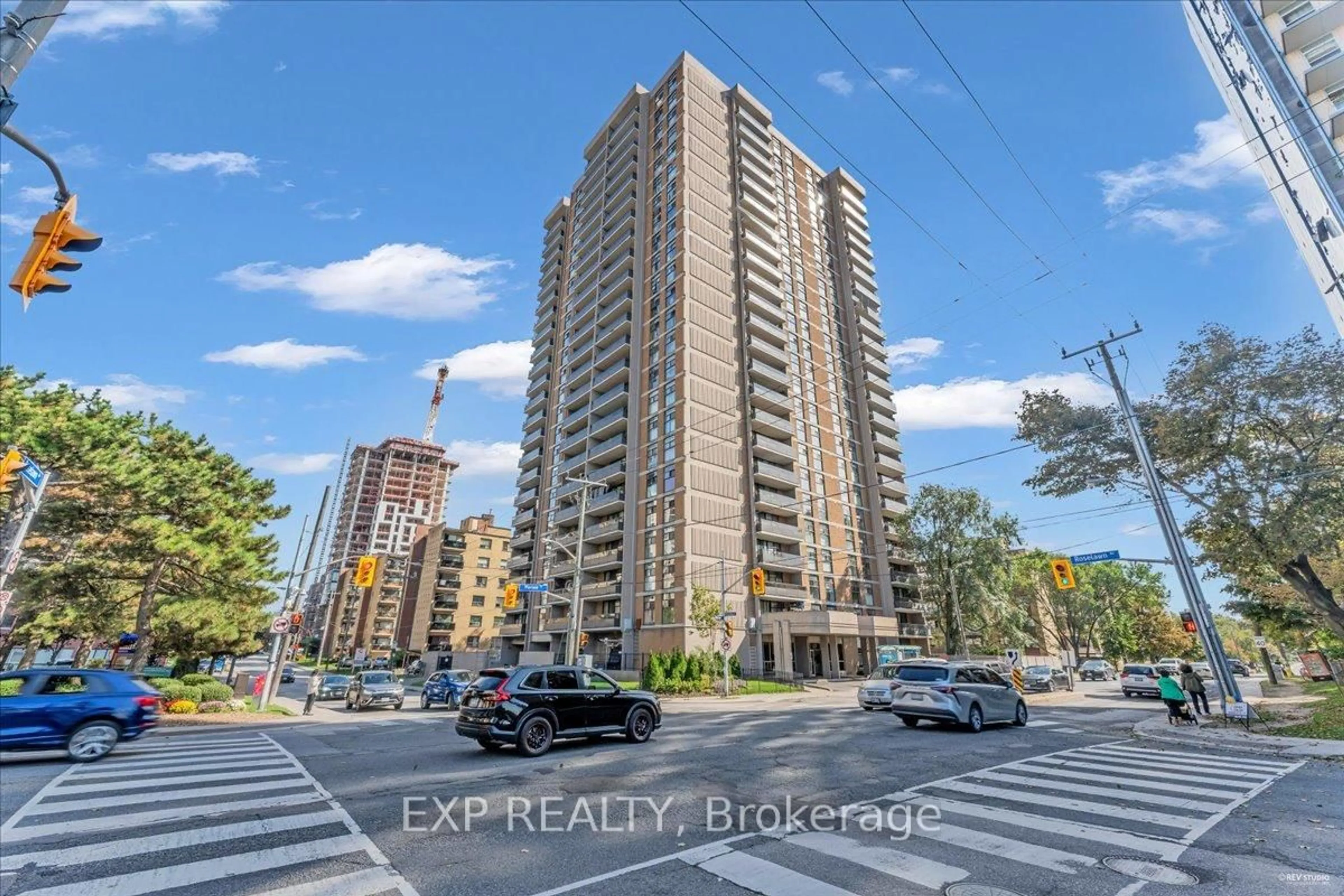 A pic from outside/outdoor area/front of a property/back of a property/a pic from drone, city buildings view from balcony for 135 Marlee Ave #1603, Toronto Ontario M6B 4C6