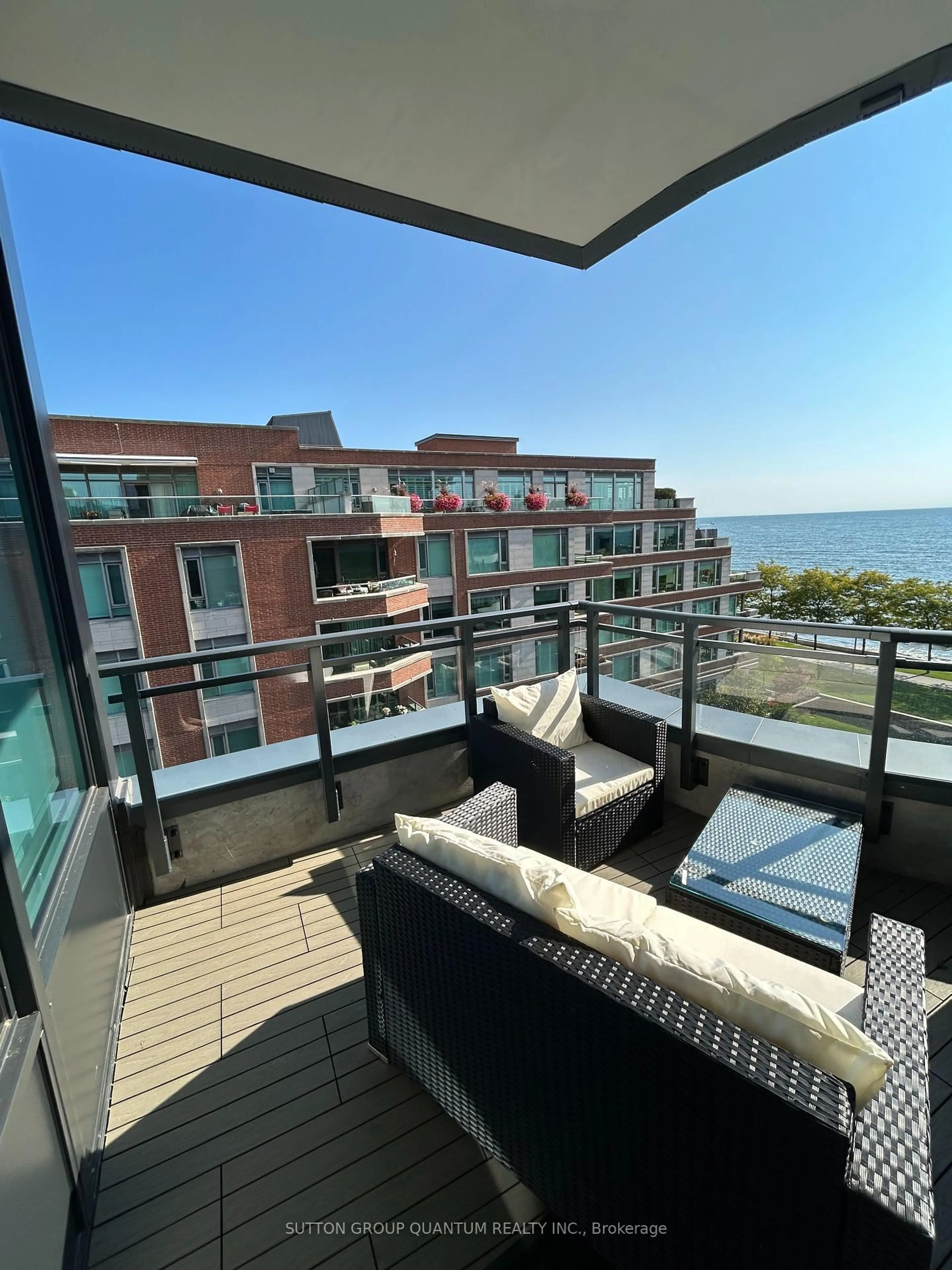 Balcony in the apartment, water/lake/river/ocean view for 55 Port St #504, Mississauga Ontario L5G 4P3