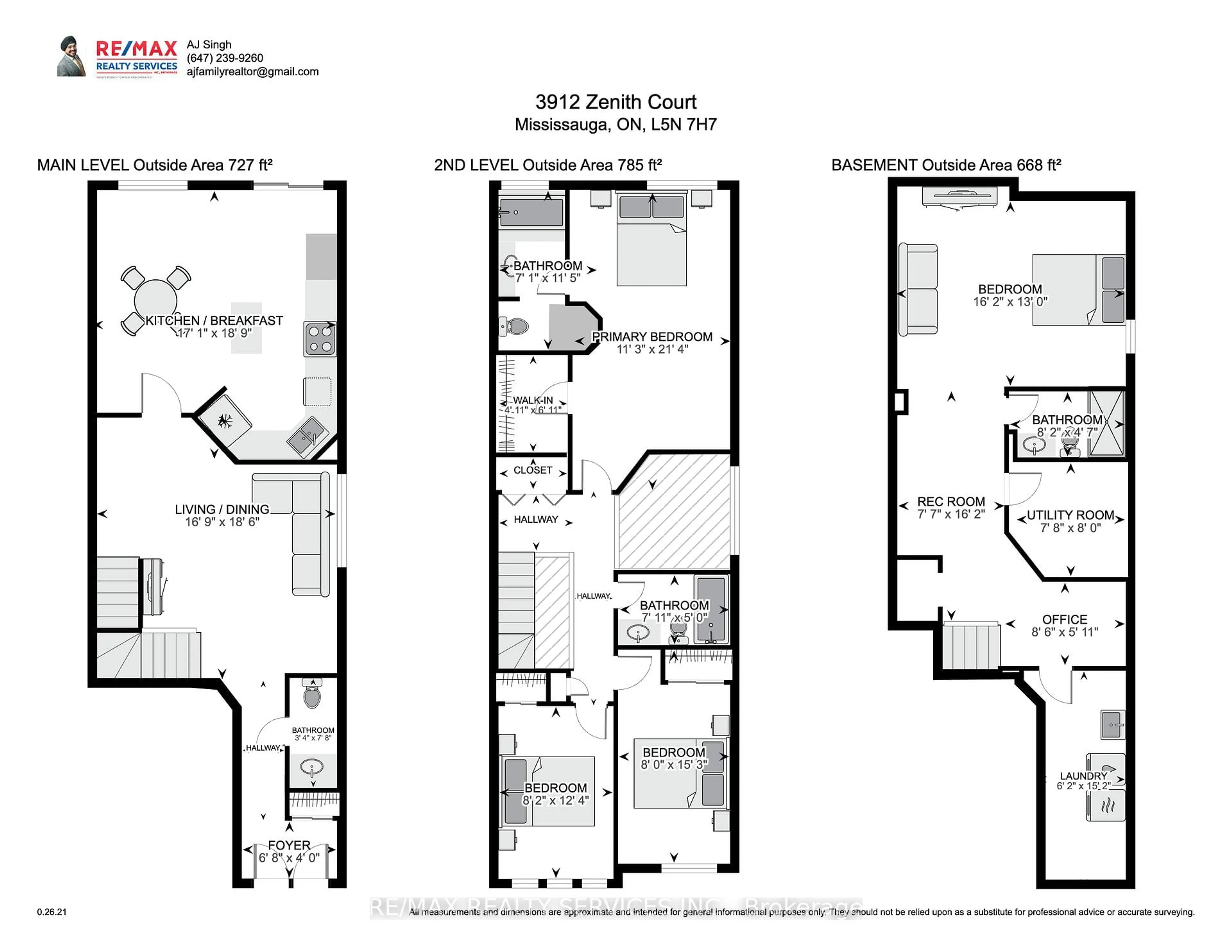 Floor plan for 3912 Zenith Crt, Mississauga Ontario L5N 7H7
