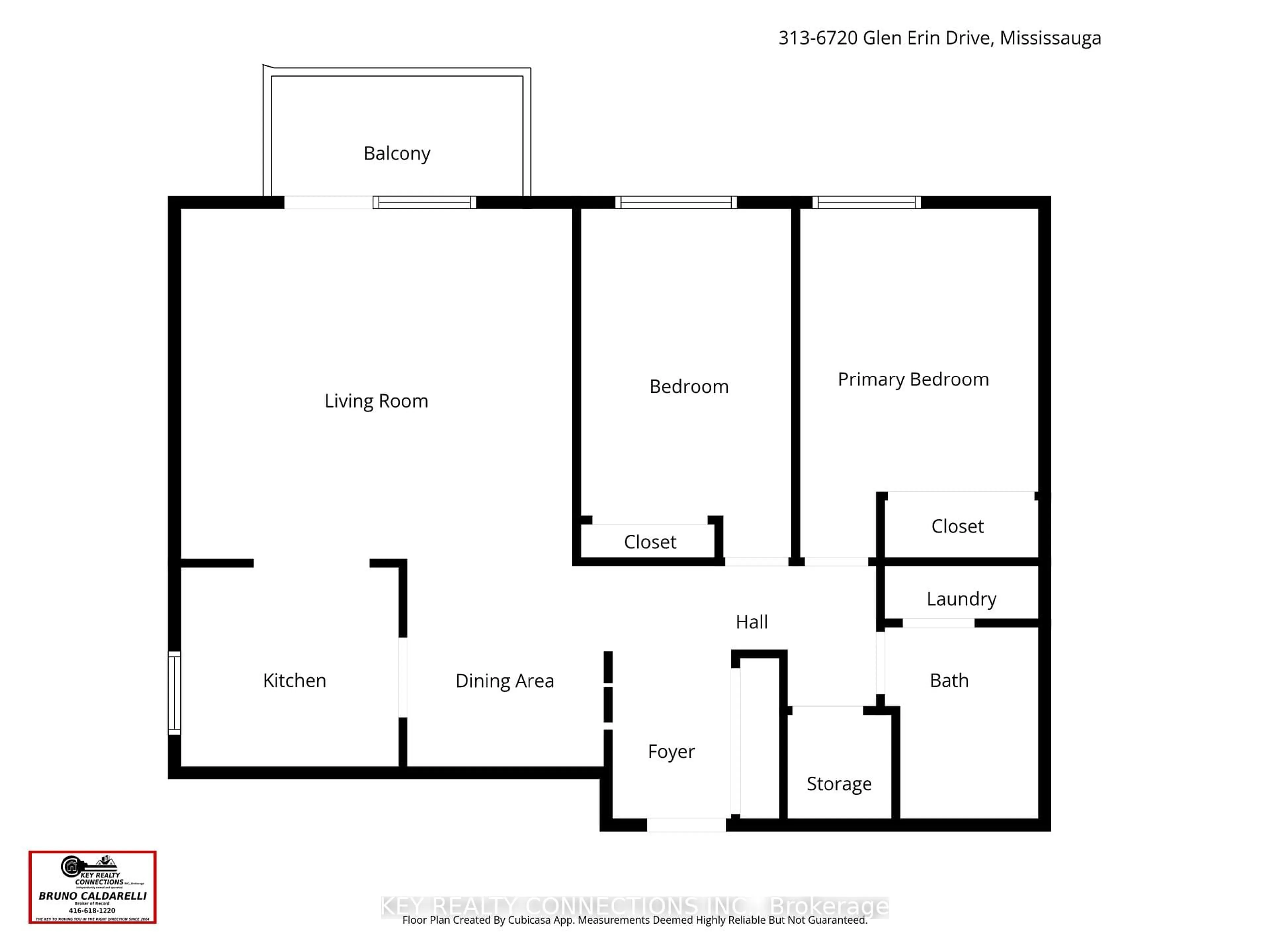 Floor plan for 6720 Glen Erin Dr #313, Mississauga Ontario L5N 3K8
