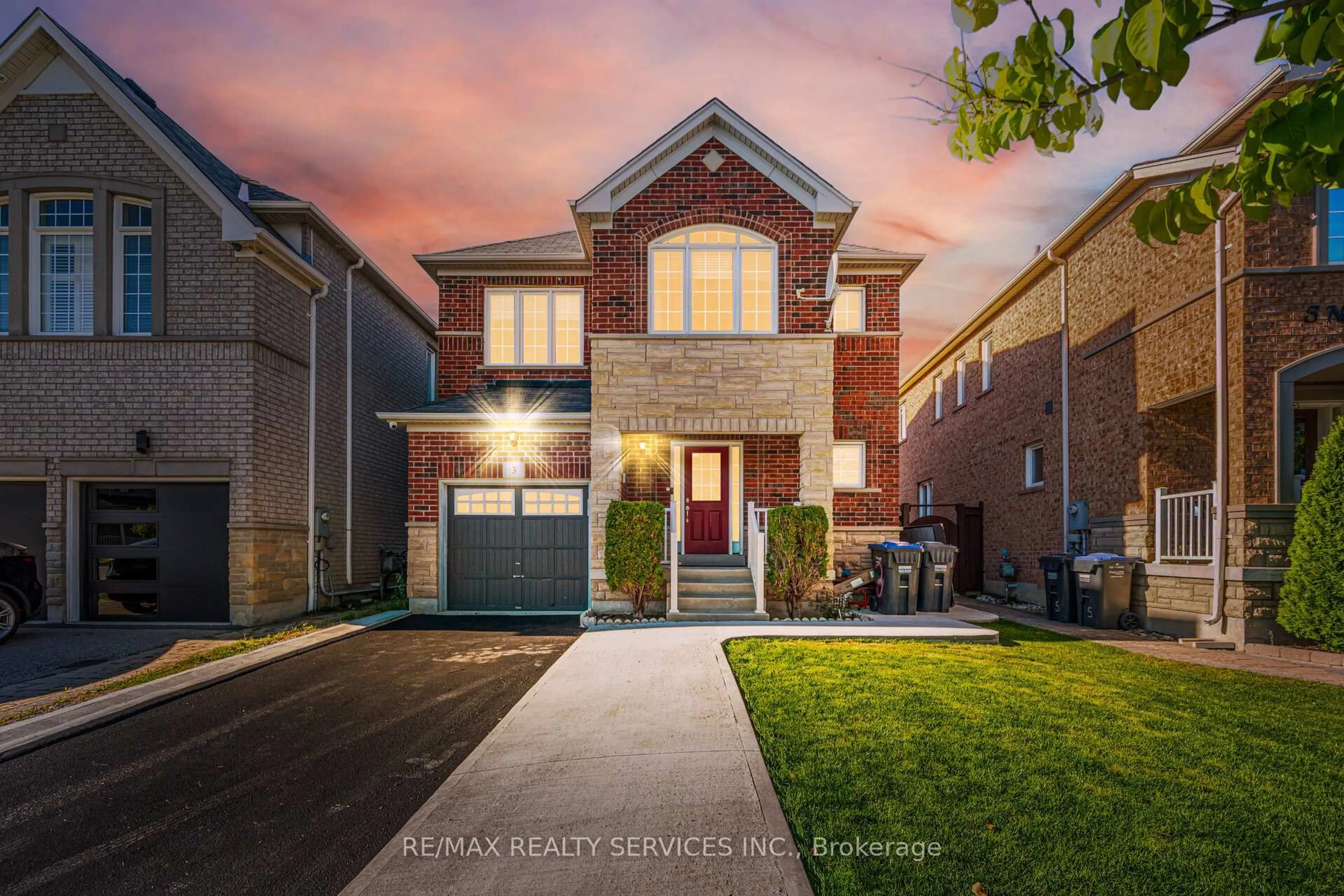 Home with brick exterior material, street for 3 Napoleon Cres, Brampton Ontario L6P 3K6