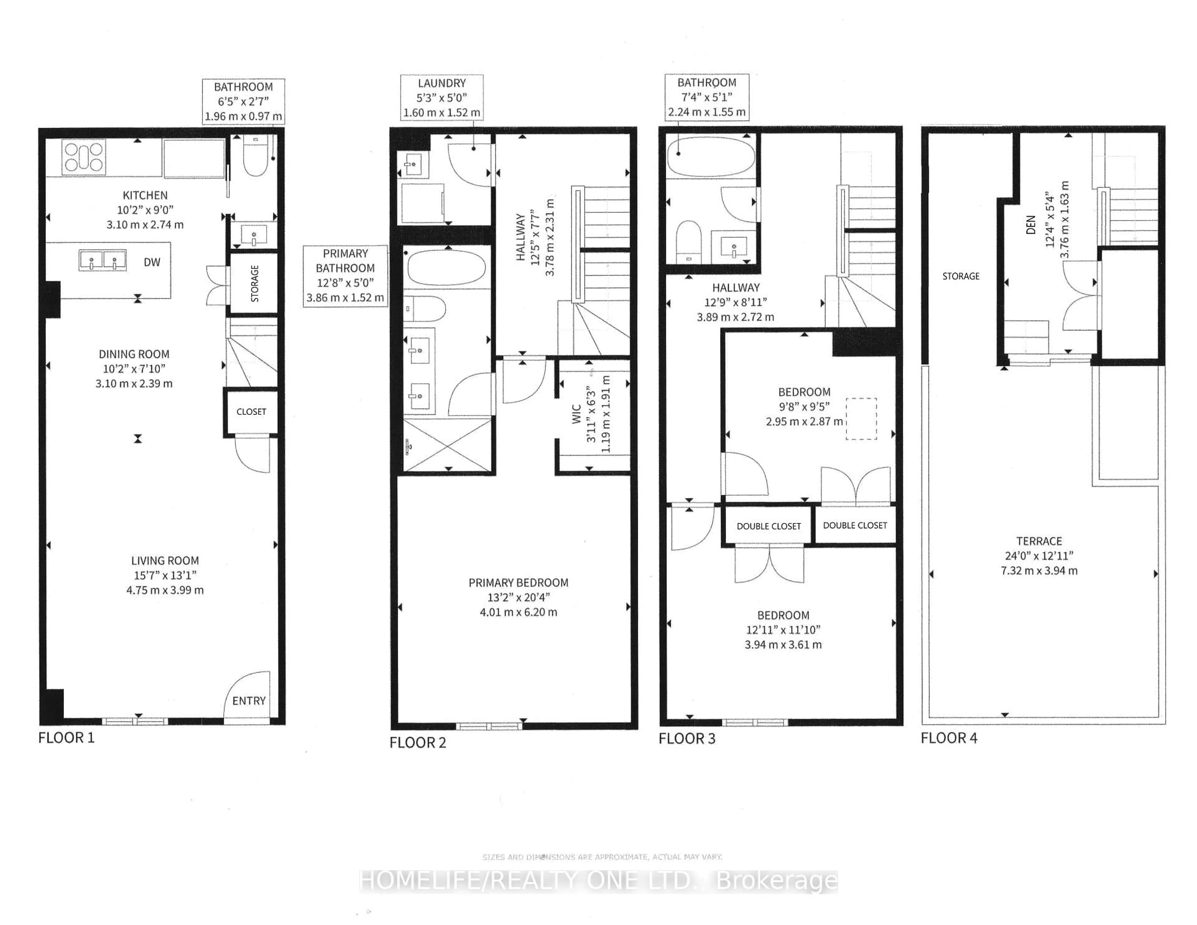 Floor plan for 3 Elsie Lane #TH 41, Toronto Ontario M6P 0B8