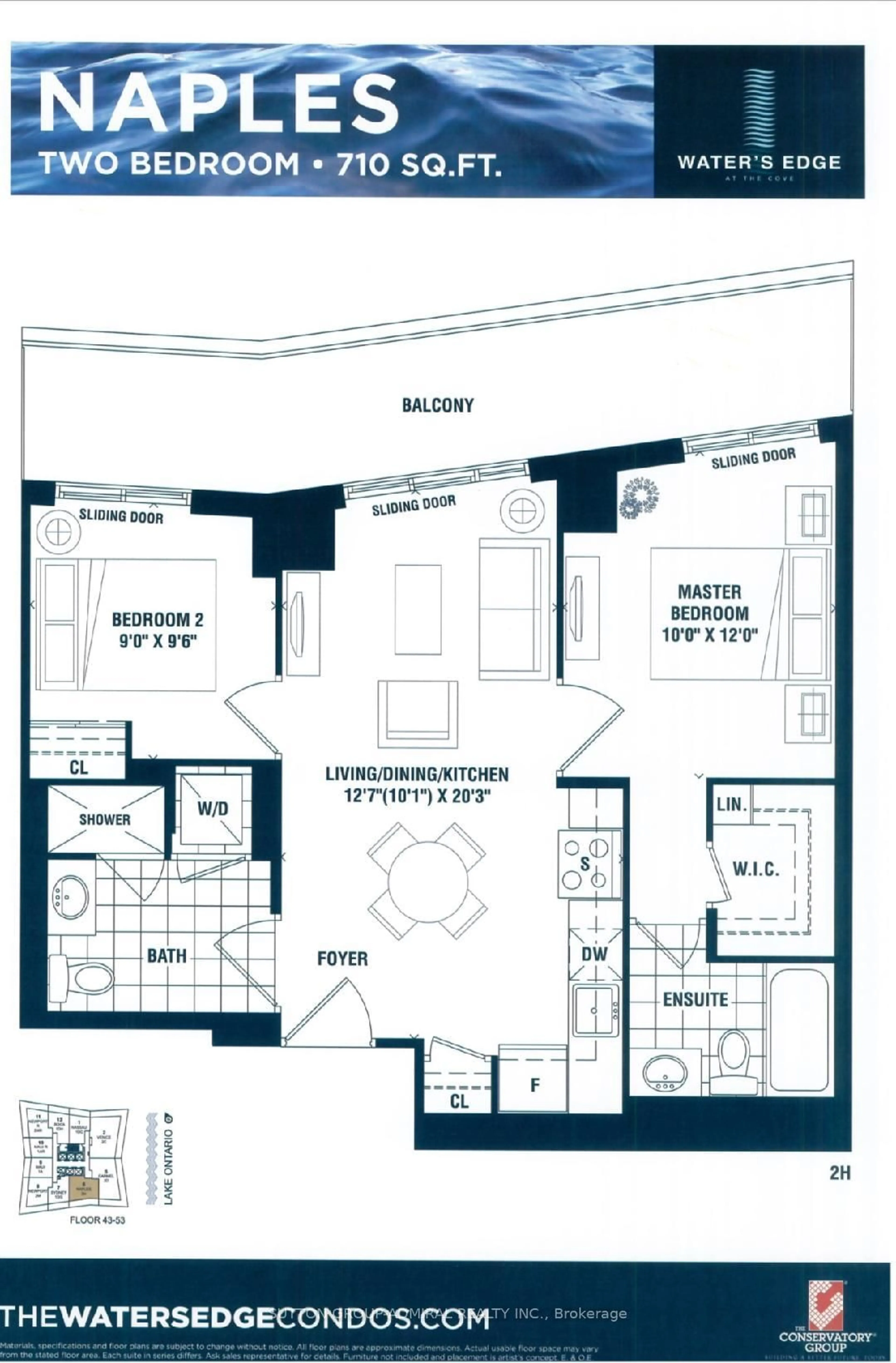 Floor plan for 38 Annie Craig Dr #4806, Toronto Ontario M8V 0A8