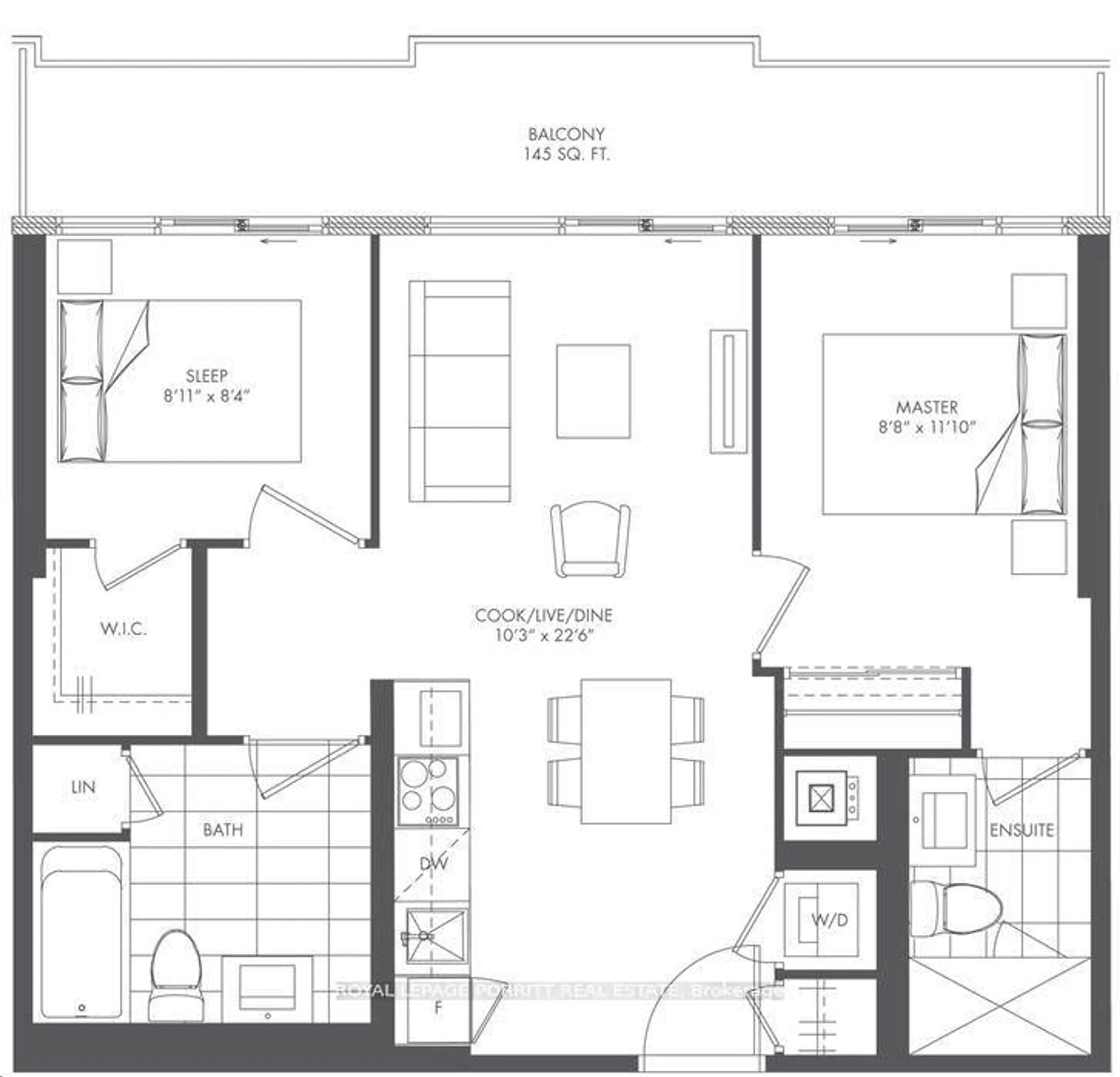Floor plan for 3883 Quartz Rd #202, Mississauga Ontario L5B 0M4