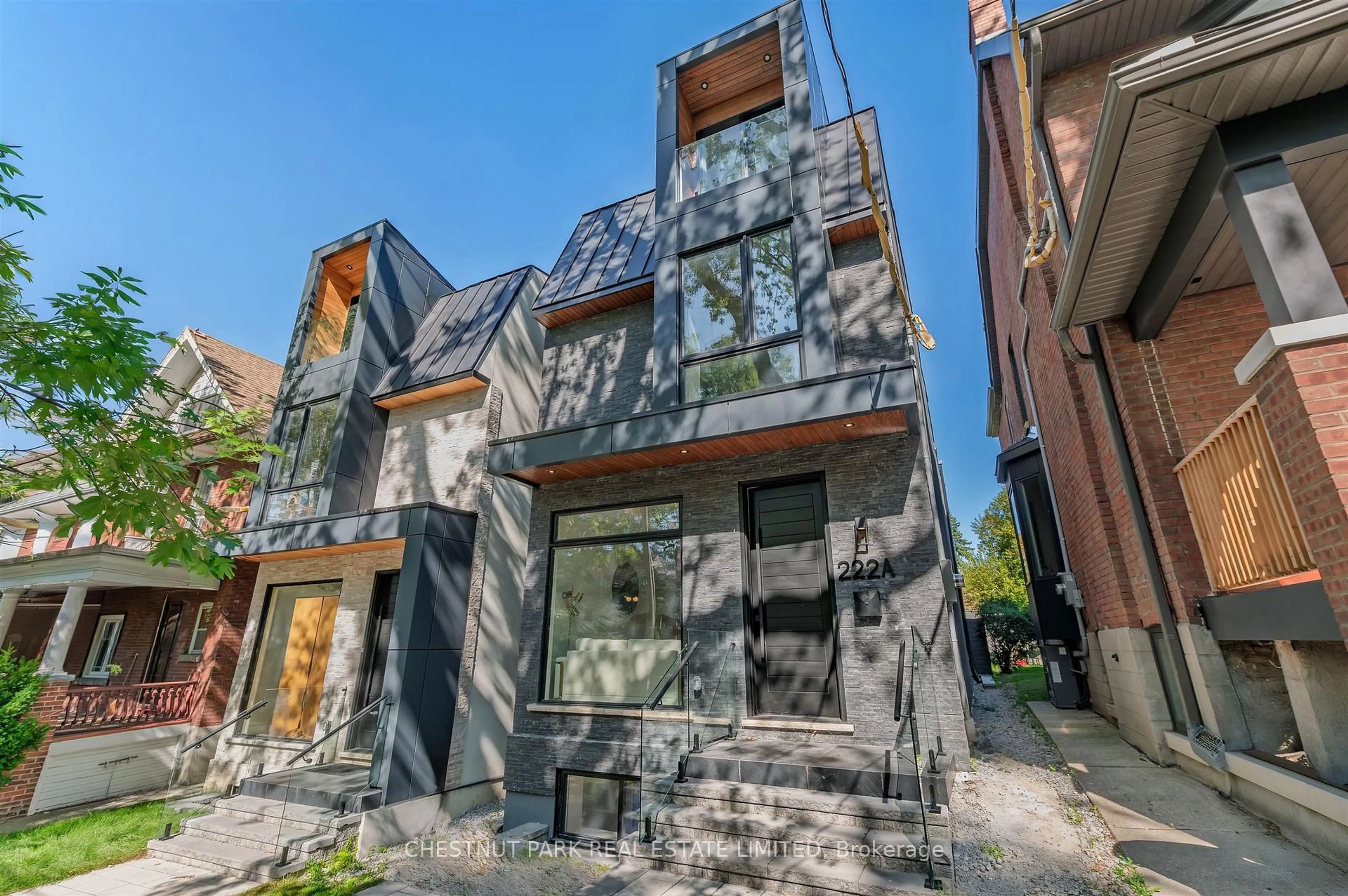Home with brick exterior material, street for 222A Pearson Ave, Toronto Ontario M6R 1G7