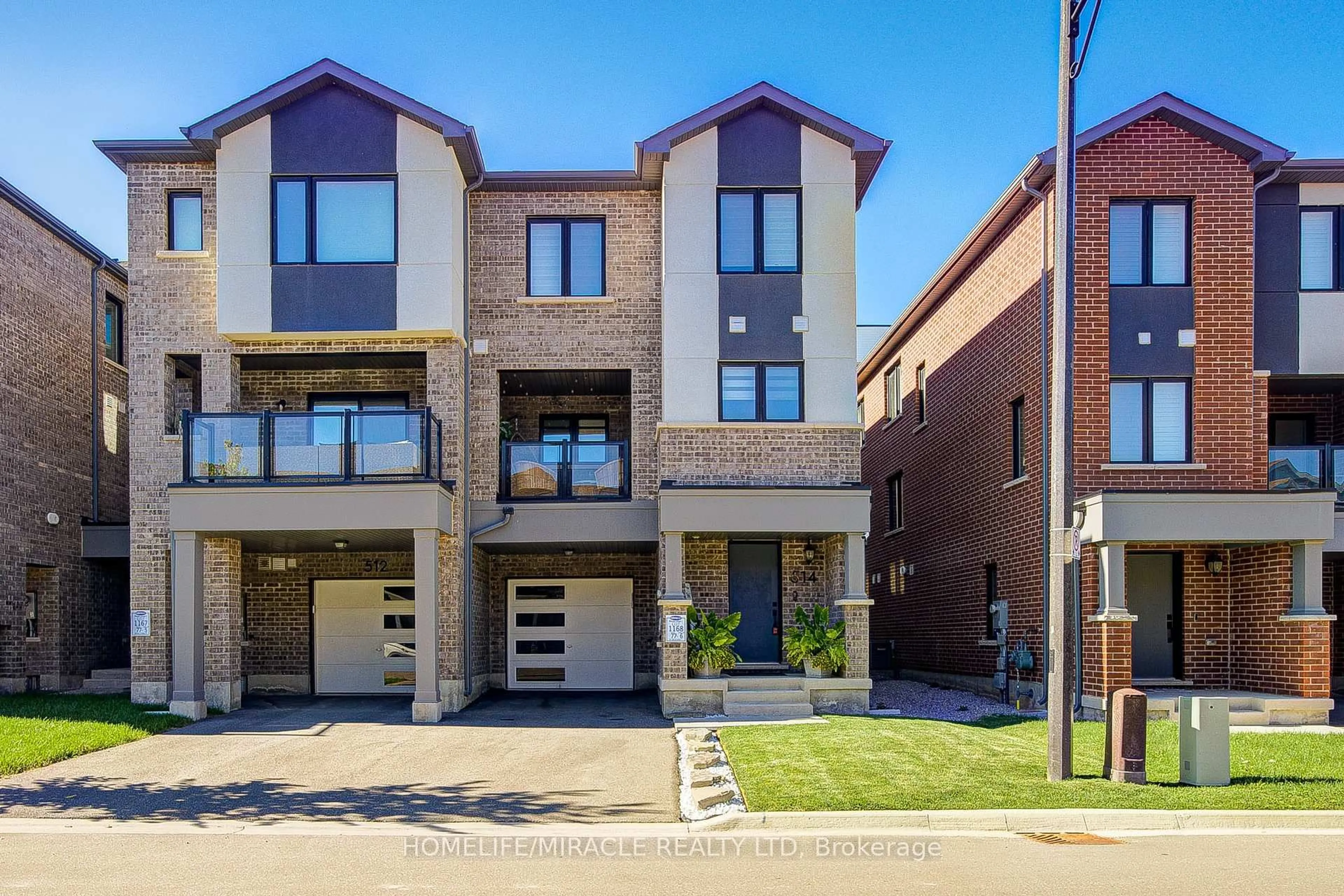 Home with brick exterior material, street for 514 Bellflower Crt, Milton Ontario L9E 1W4