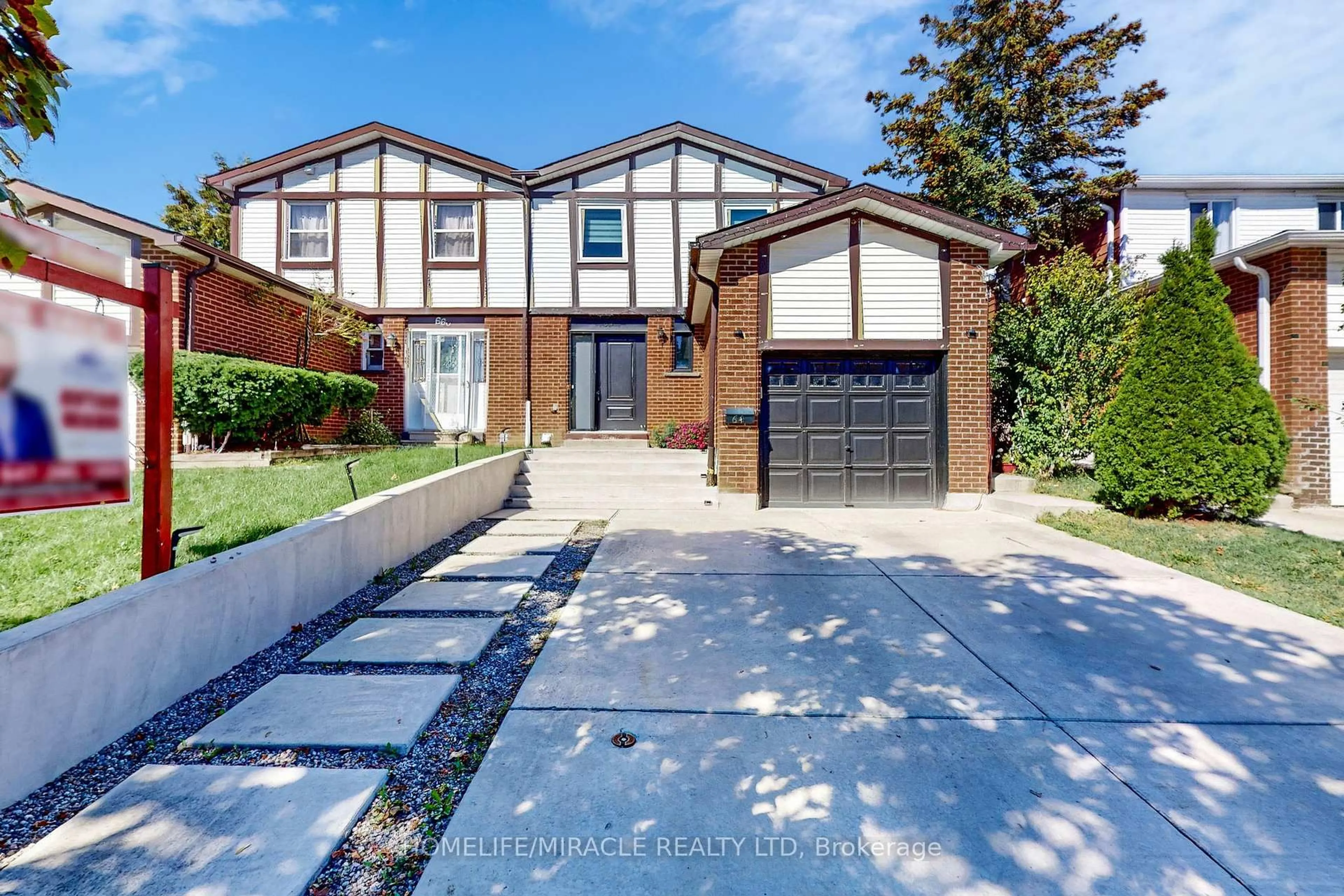Home with brick exterior material, street for 64 Radford Dr, Brampton Ontario L6V 2Y9