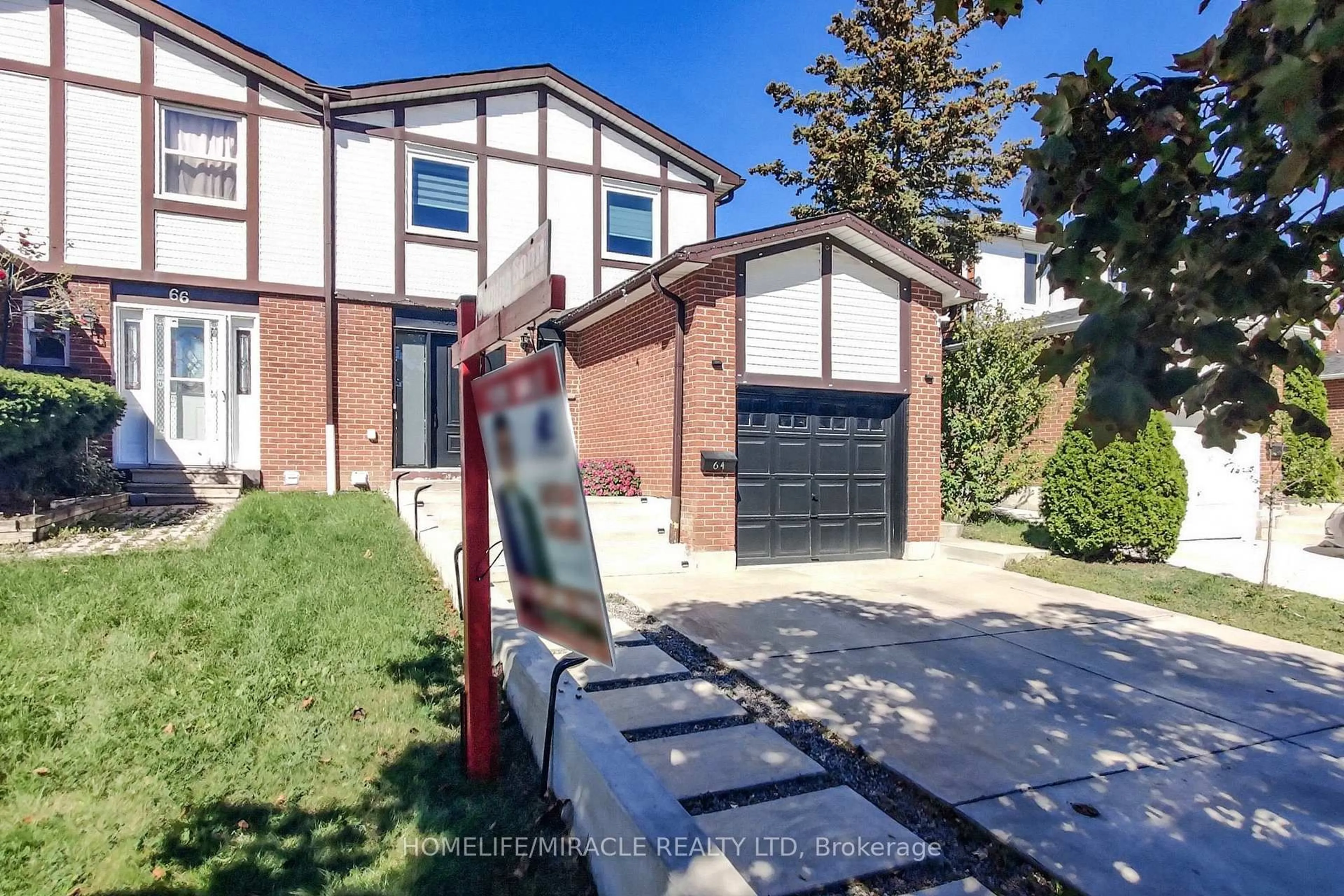 Home with brick exterior material, street for 64 Radford Dr, Brampton Ontario L6V 2Y9