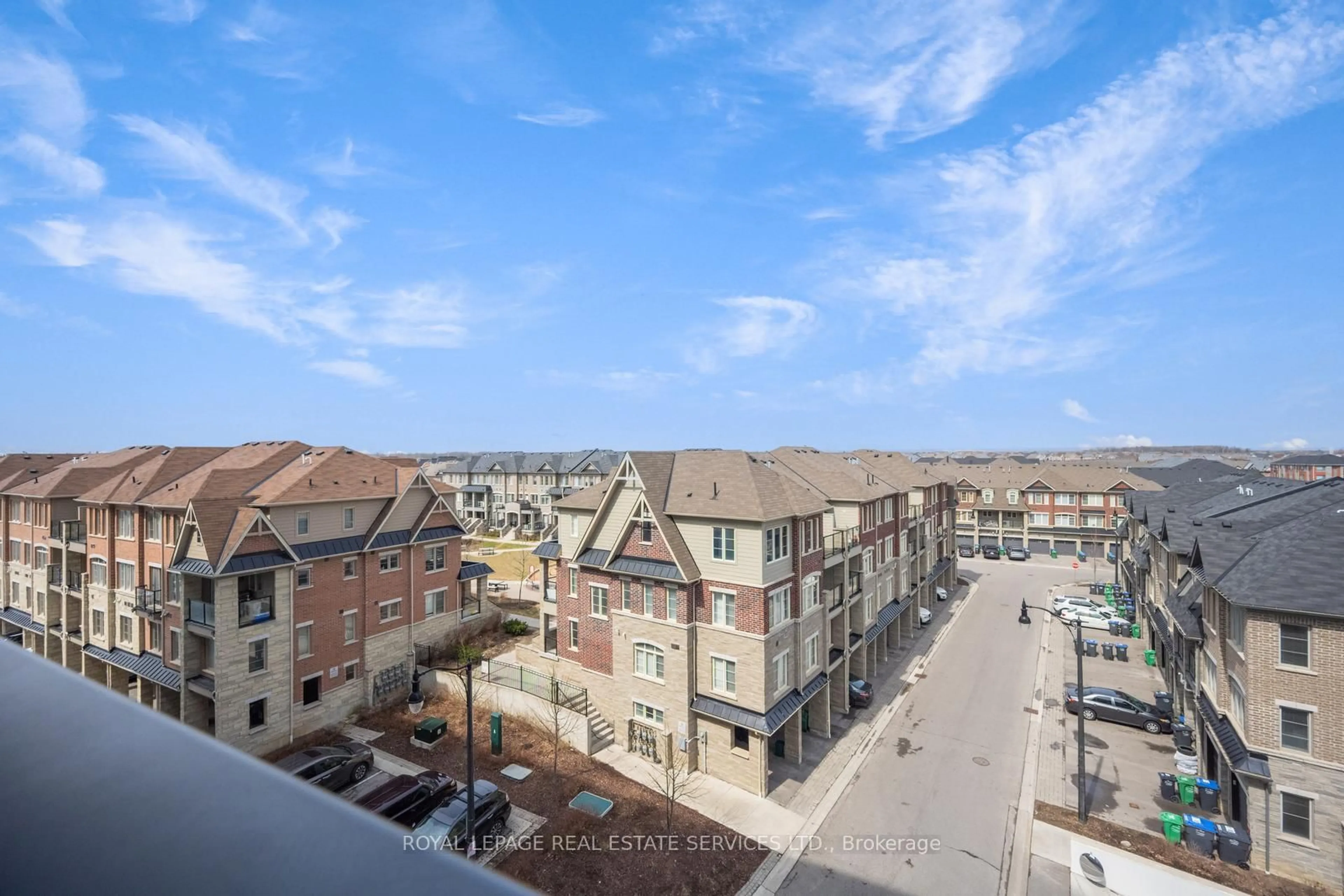 A pic from outside/outdoor area/front of a property/back of a property/a pic from drone, city buildings view from balcony for 180 Veterans Dr #502, Brampton Ontario L7A 5G7