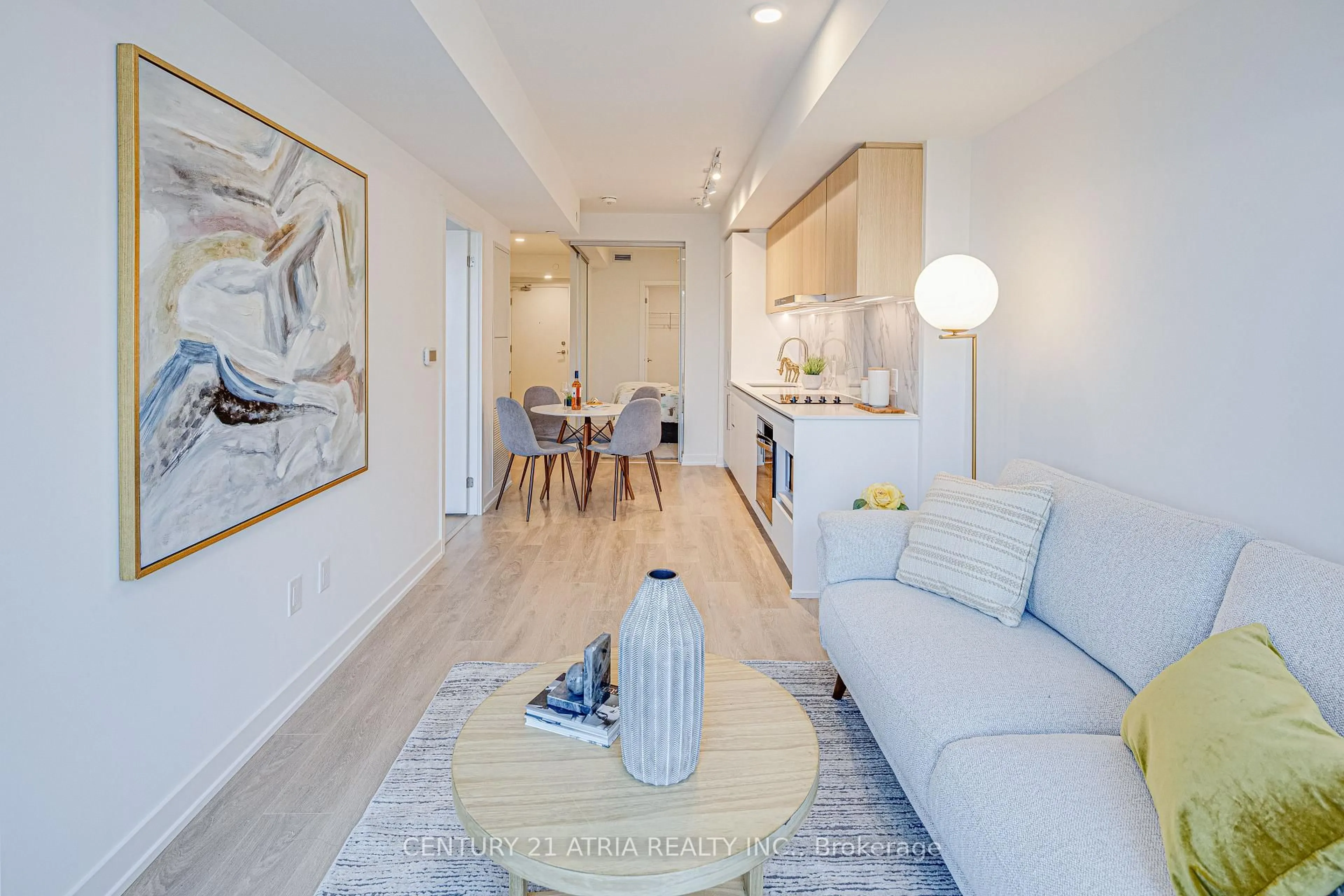 Living room with furniture, unknown for 1100 Sheppard Ave #217, Toronto Ontario M3K 0E4