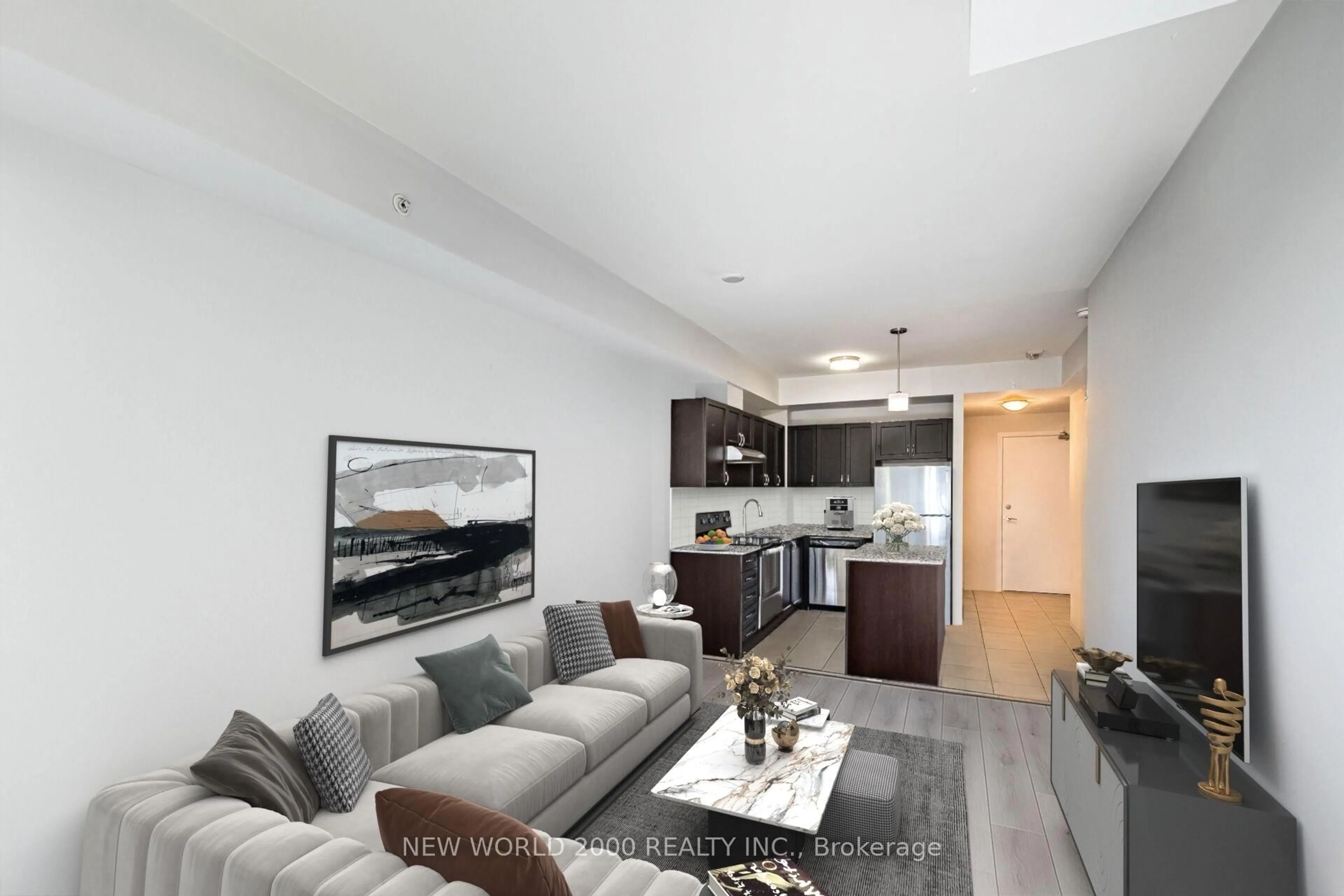 Living room with furniture, unknown for 2522 Keele St #216, Toronto Ontario M6L 0A2