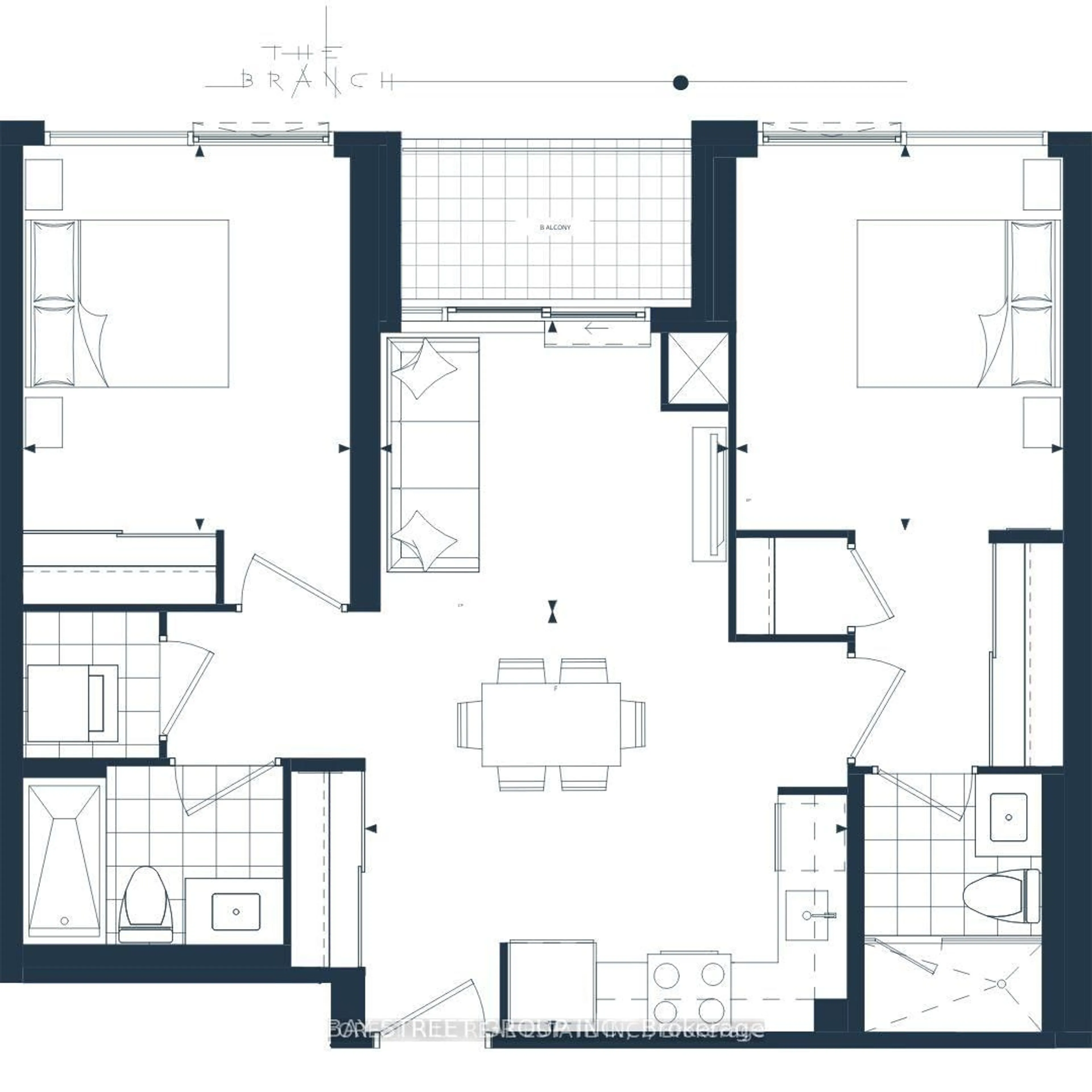 Floor plan for 2450 Old Bronte Rd #710, Oakville Ontario L6M 5P6