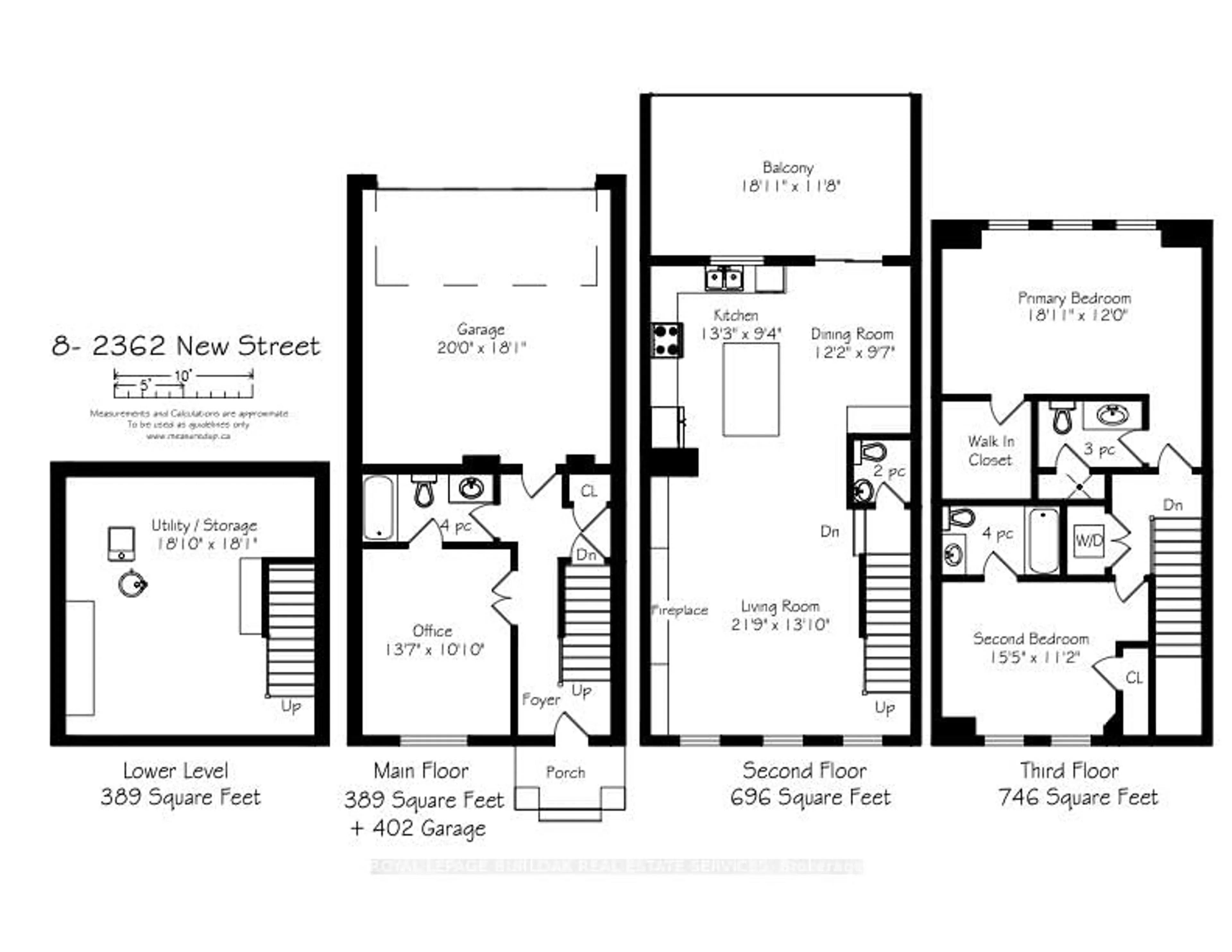 Floor plan for 2362 New St #8, Burlington Ontario L7R 4P8