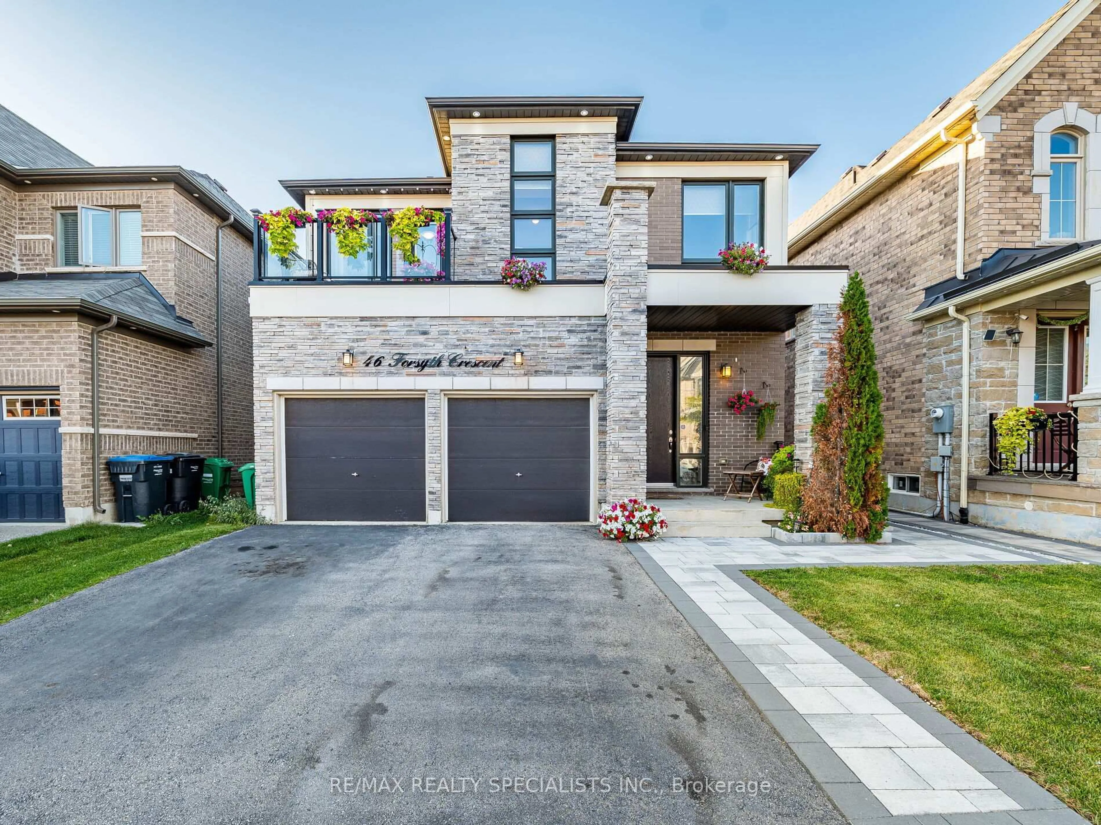 Home with brick exterior material, street for 46 Forsyth Cres, Brampton Ontario L6X 5N3