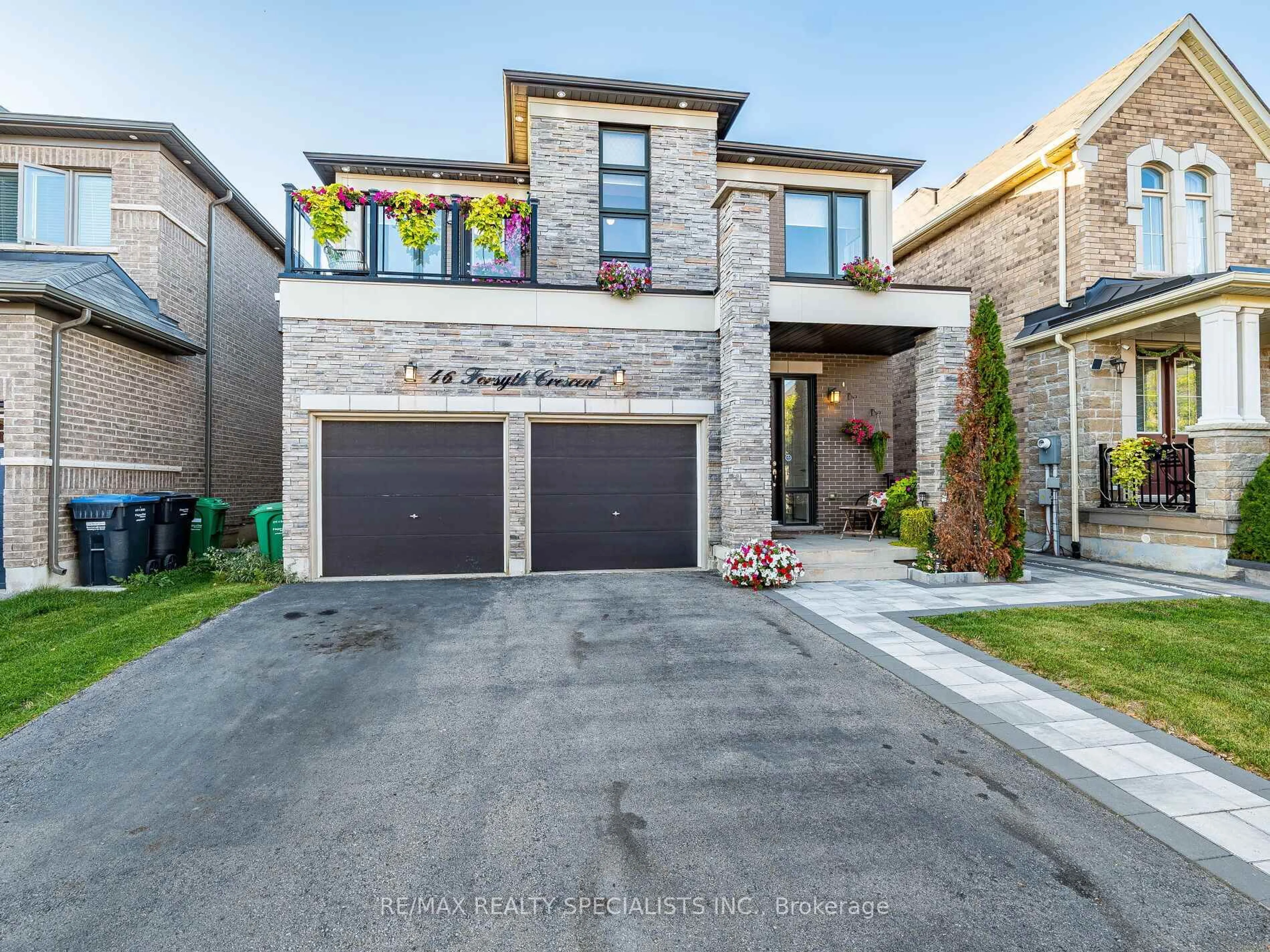 Home with brick exterior material, street for 46 Forsyth Cres, Brampton Ontario L6X 5N3