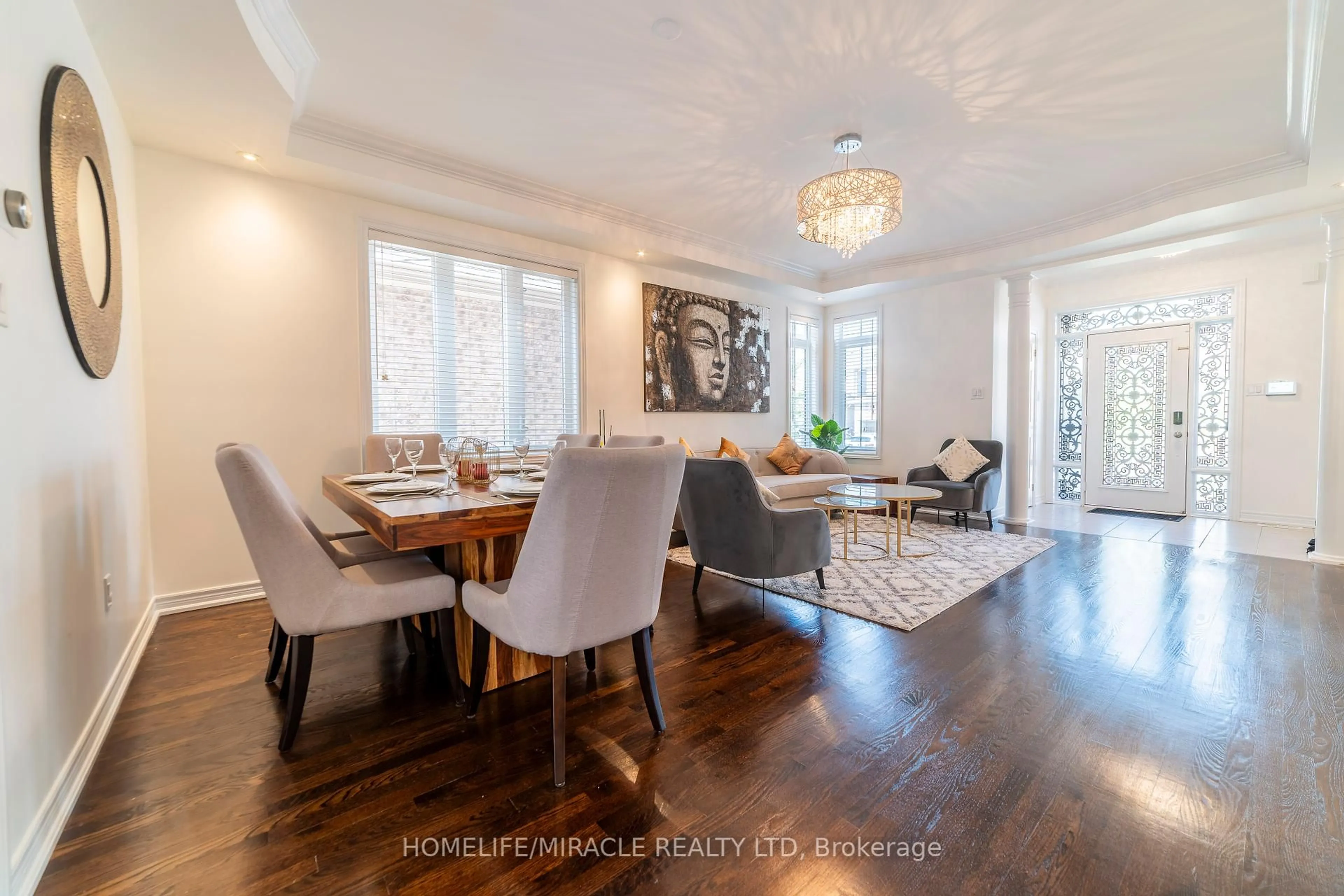 Dining room, wood/laminate floor for 86 JUNETOWN Circ, Brampton Ontario L6X 0X6