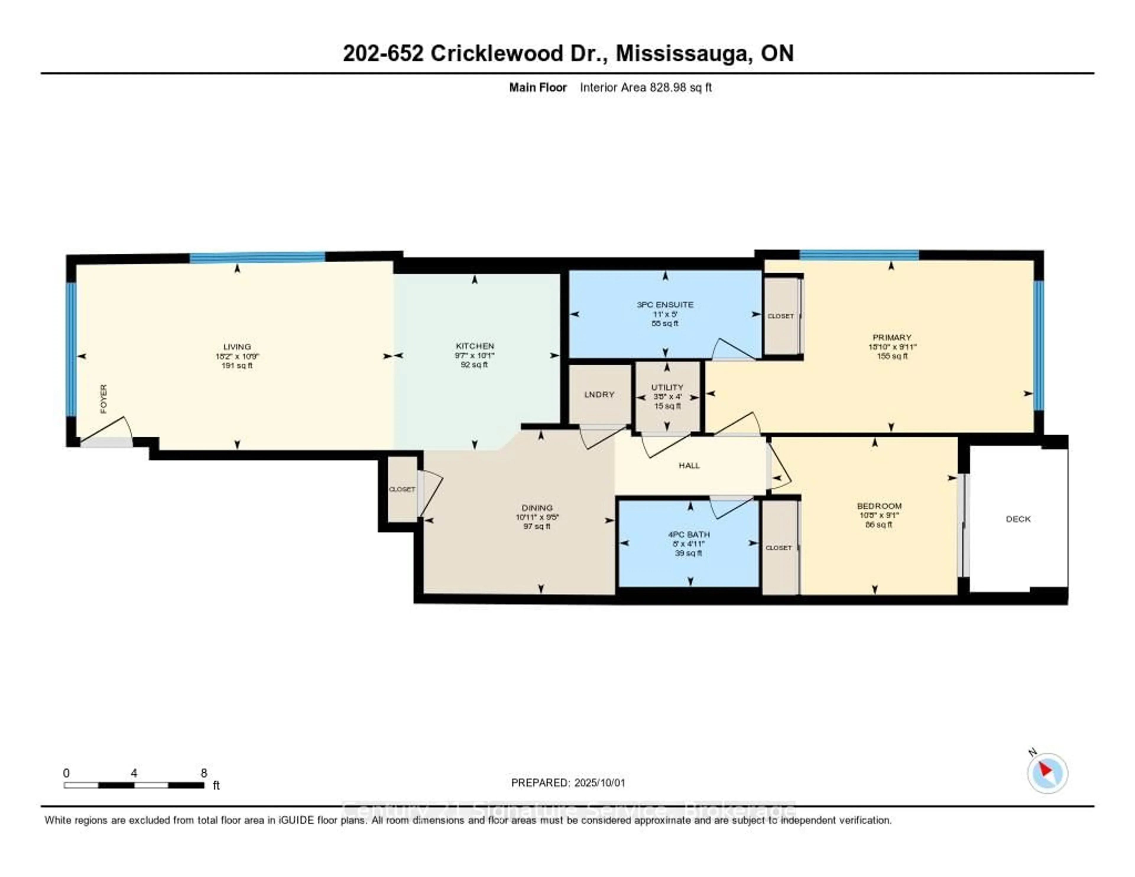 Floor plan for 652 Cricklewood Dr #202, Mississauga Ontario L5G 0A5