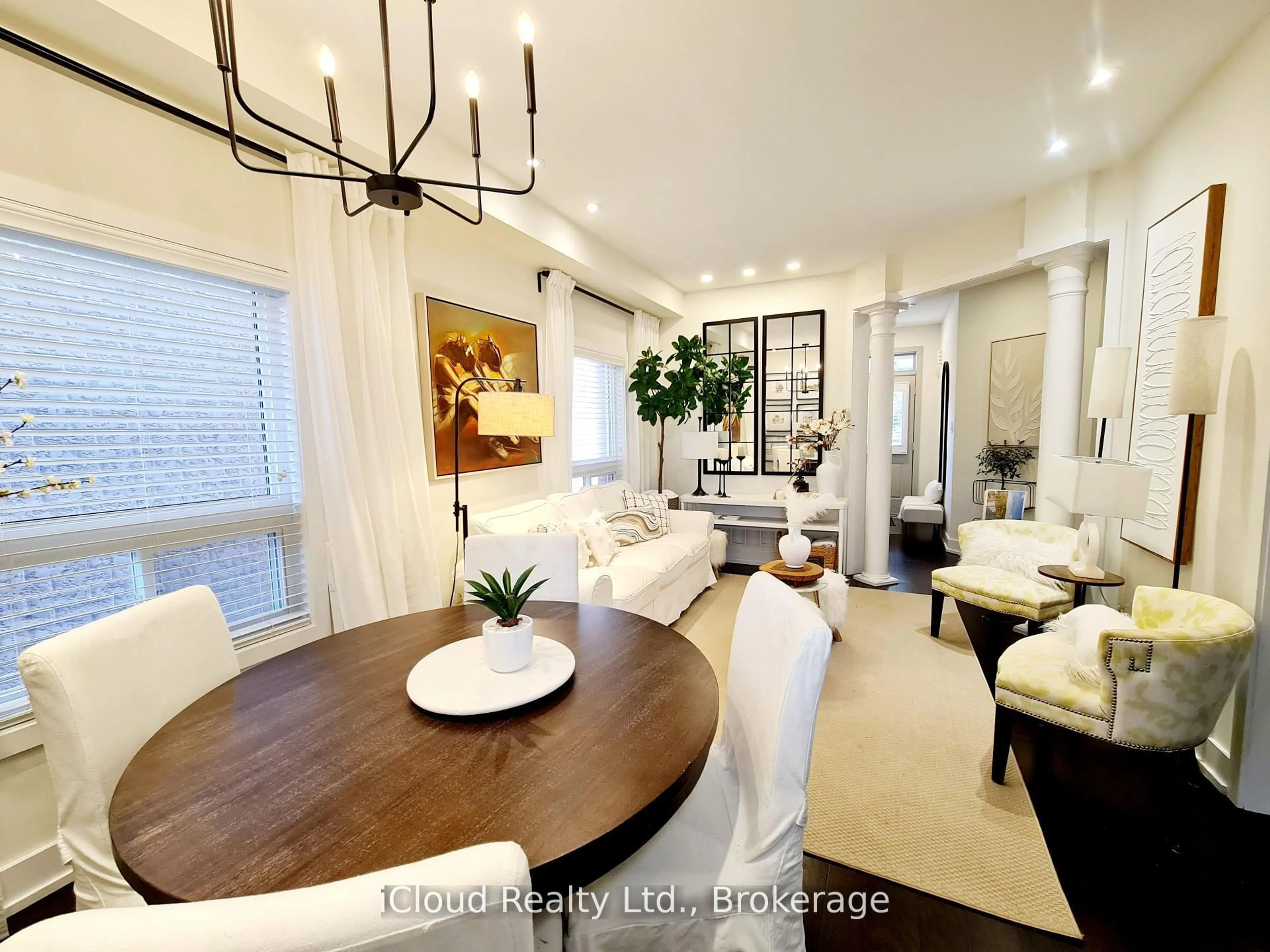 Living room with furniture, wood/laminate floor for 22 Fallgate Dr, Brampton Ontario L6X 0R5