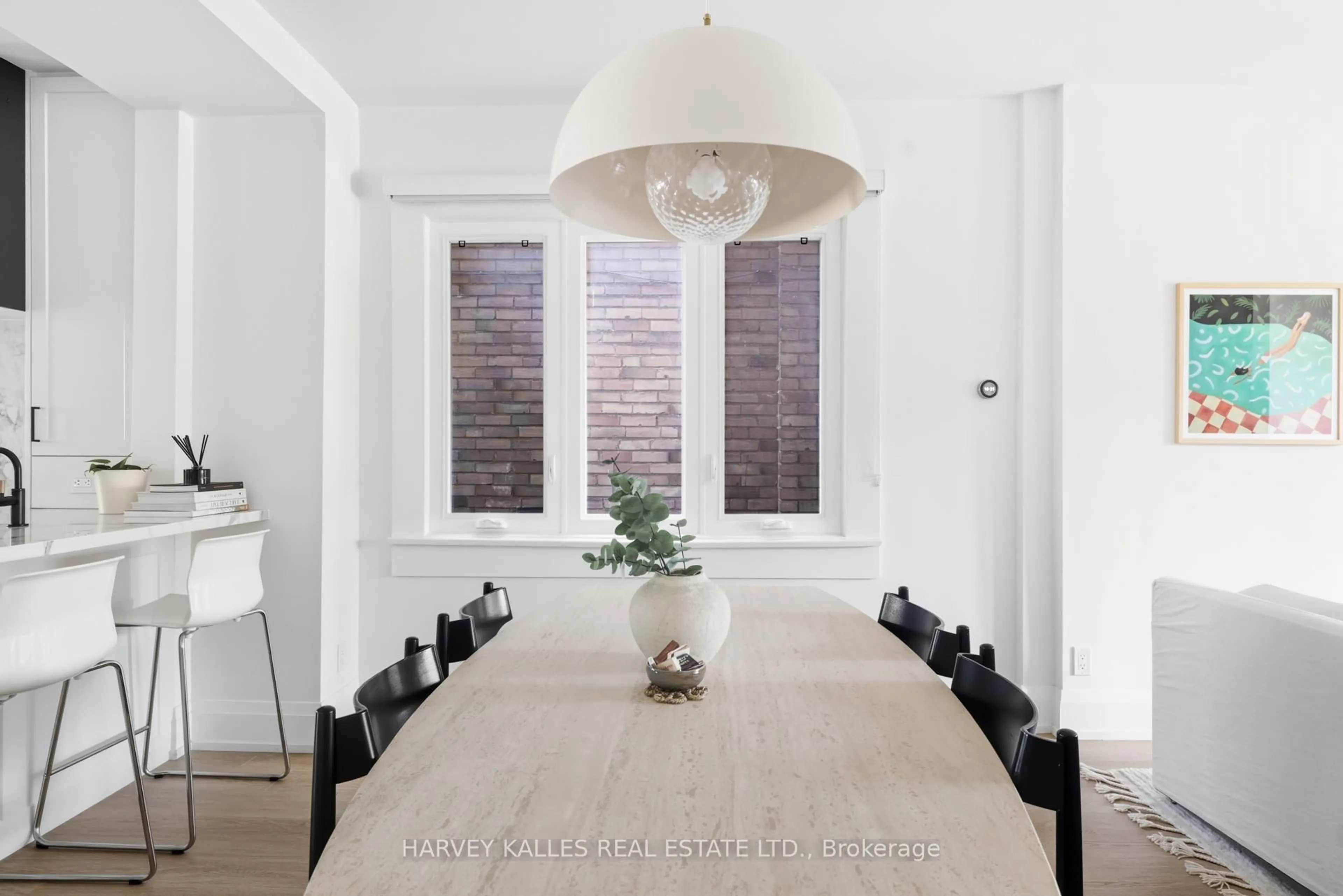 Dining room, wood/laminate floor for 266 Mcroberts Ave, Toronto Ontario M6E 4P6