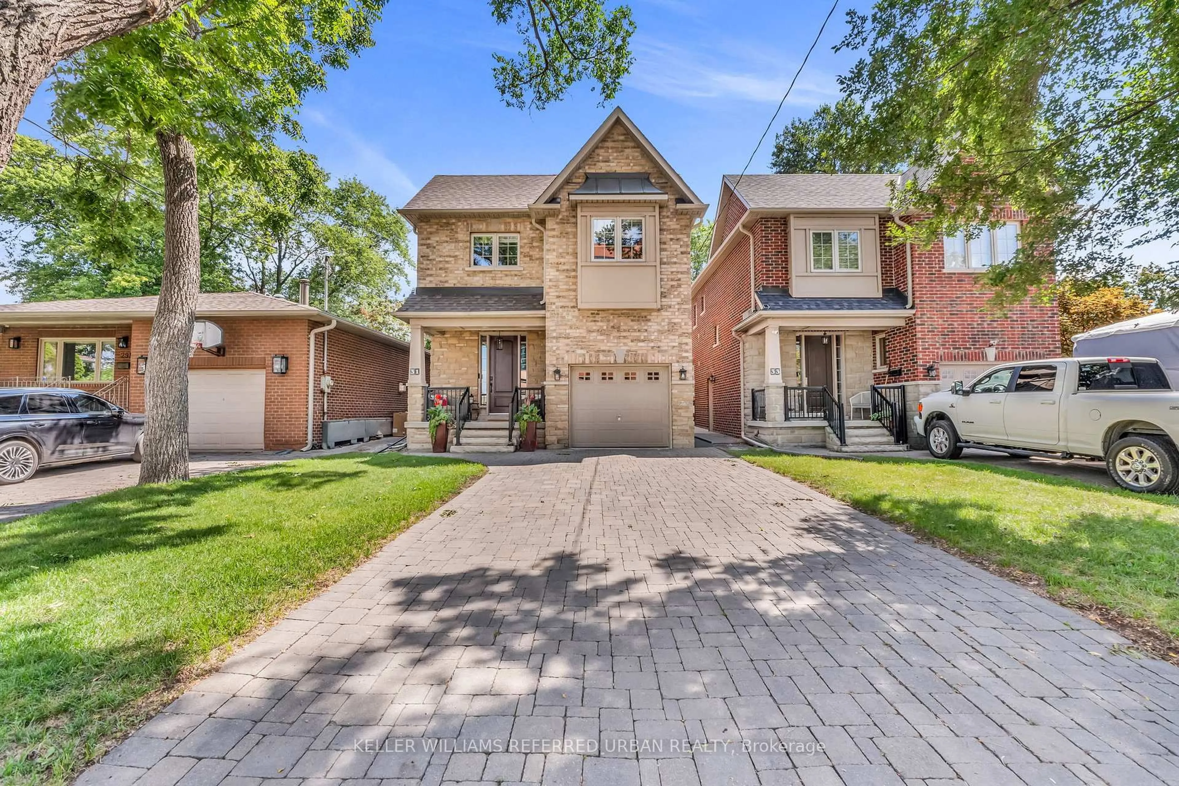 Home with brick exterior material, street for 31 Bisset Ave, Toronto Ontario M8W 2T1