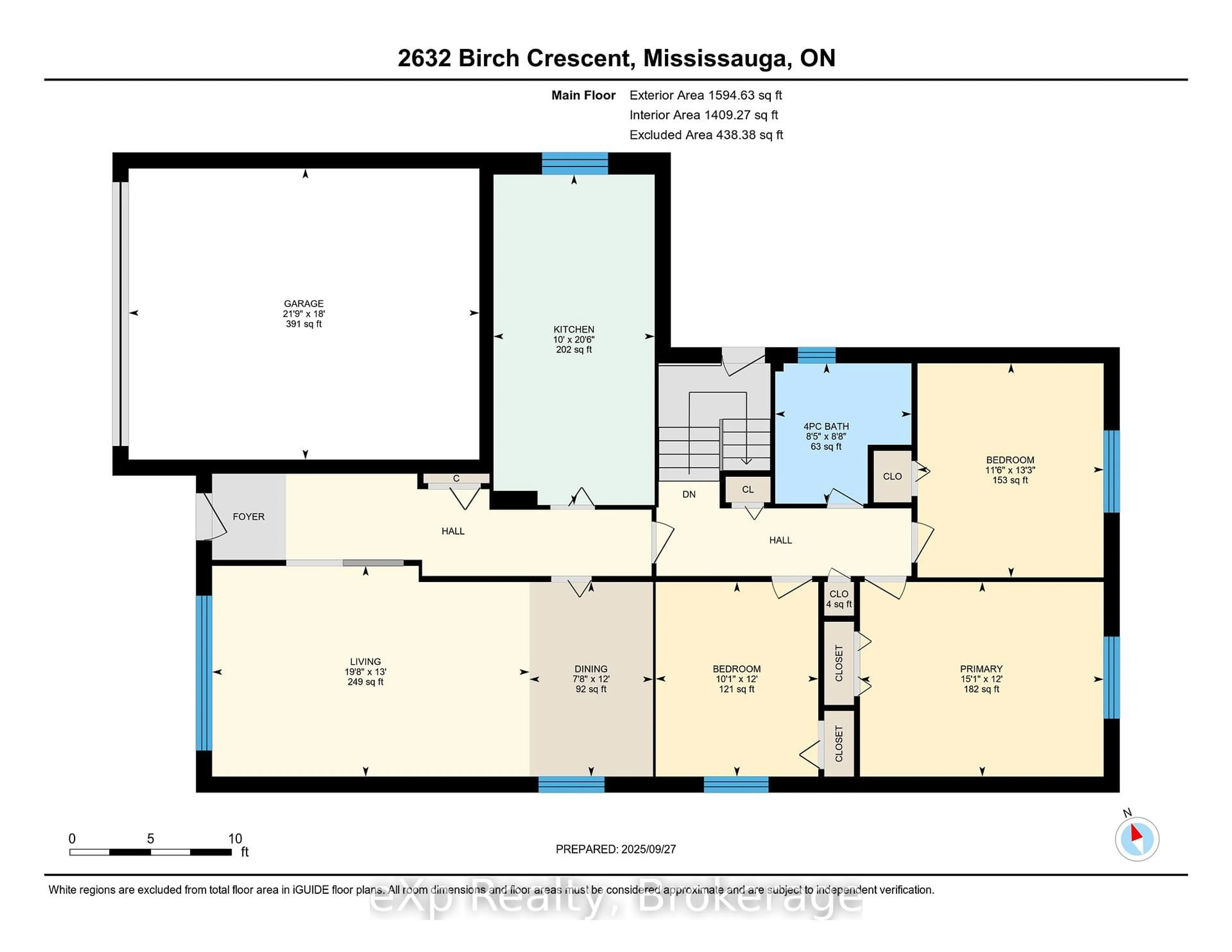 Floor plan for 2632 Birch Cres, Mississauga Ontario L5J 4H1