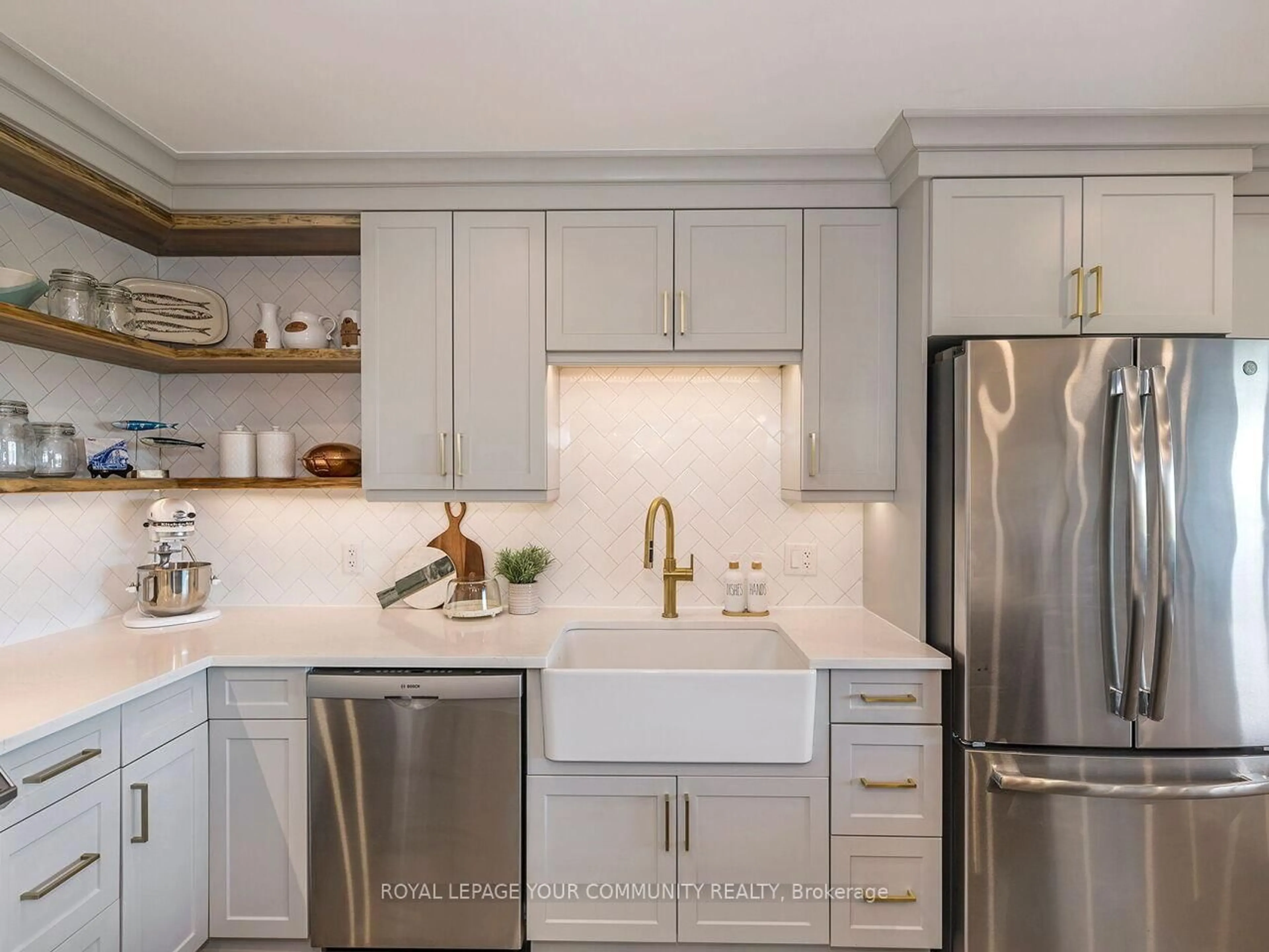 Contemporary kitchen, ceramic/tile floor for 270 Scarlett Rd #2012, Toronto Ontario M6N 4X7