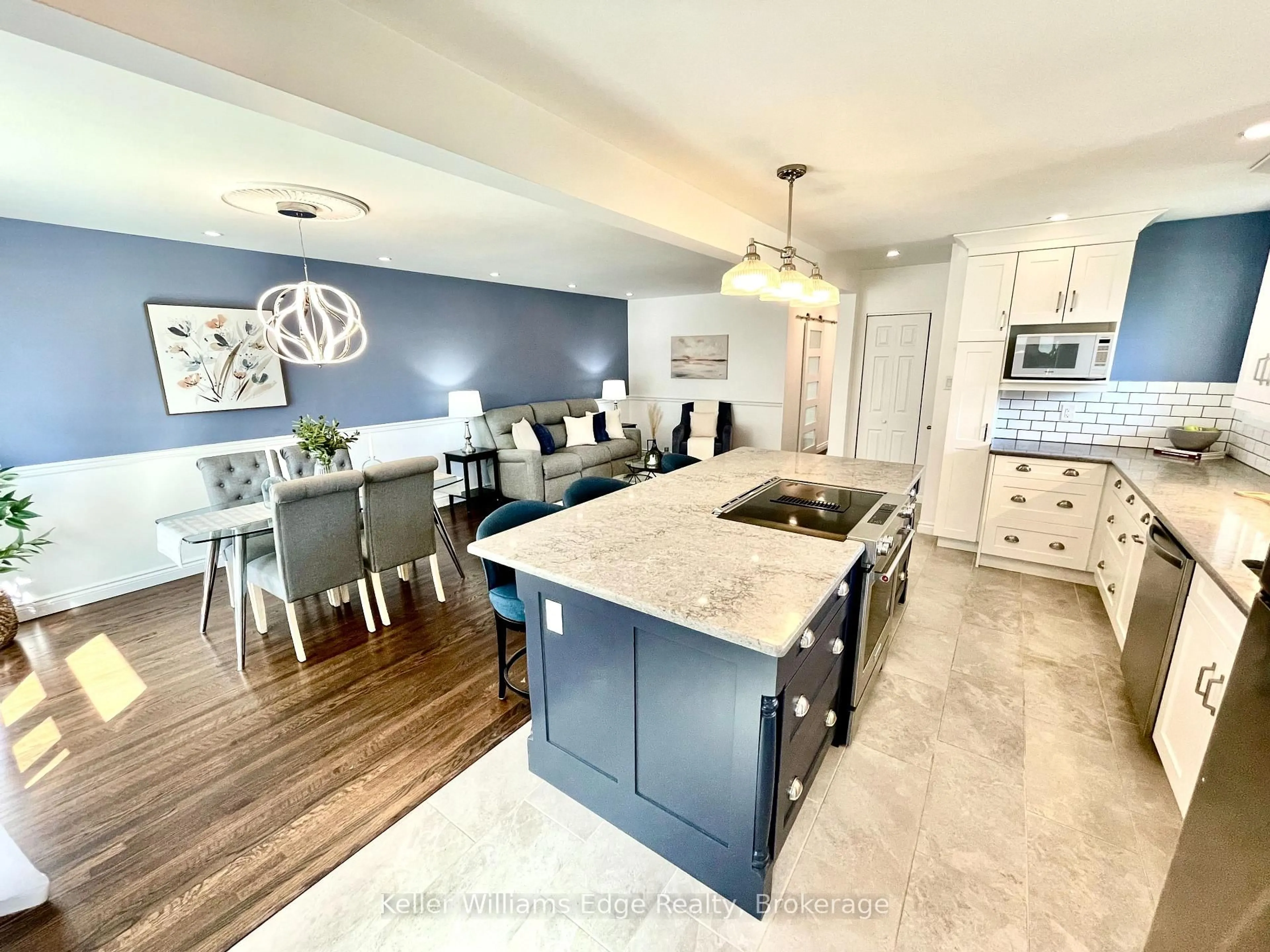 Open concept kitchen, ceramic/tile floor for 93A Dawson Rd, Orangeville Ontario L9W 2W7
