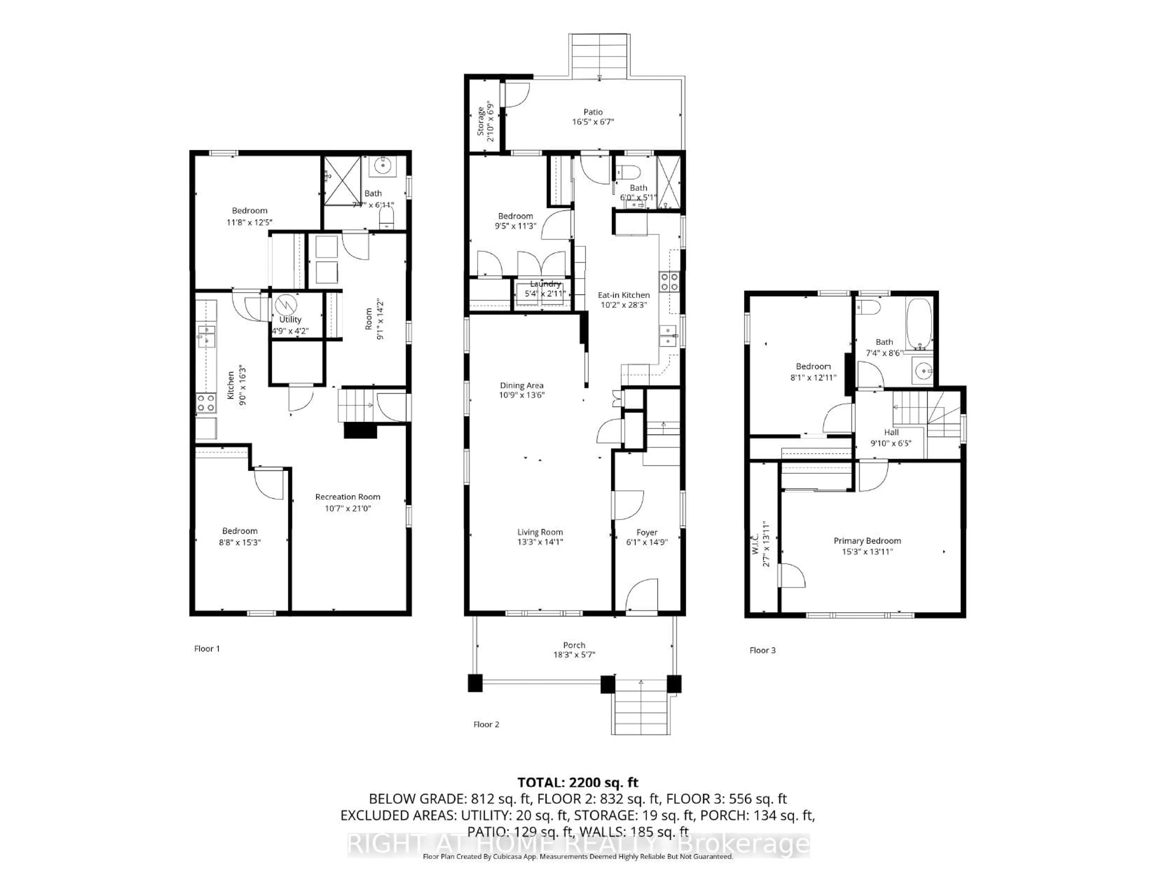 Floor plan for 232 Sixth St, Toronto Ontario M8V 3A7