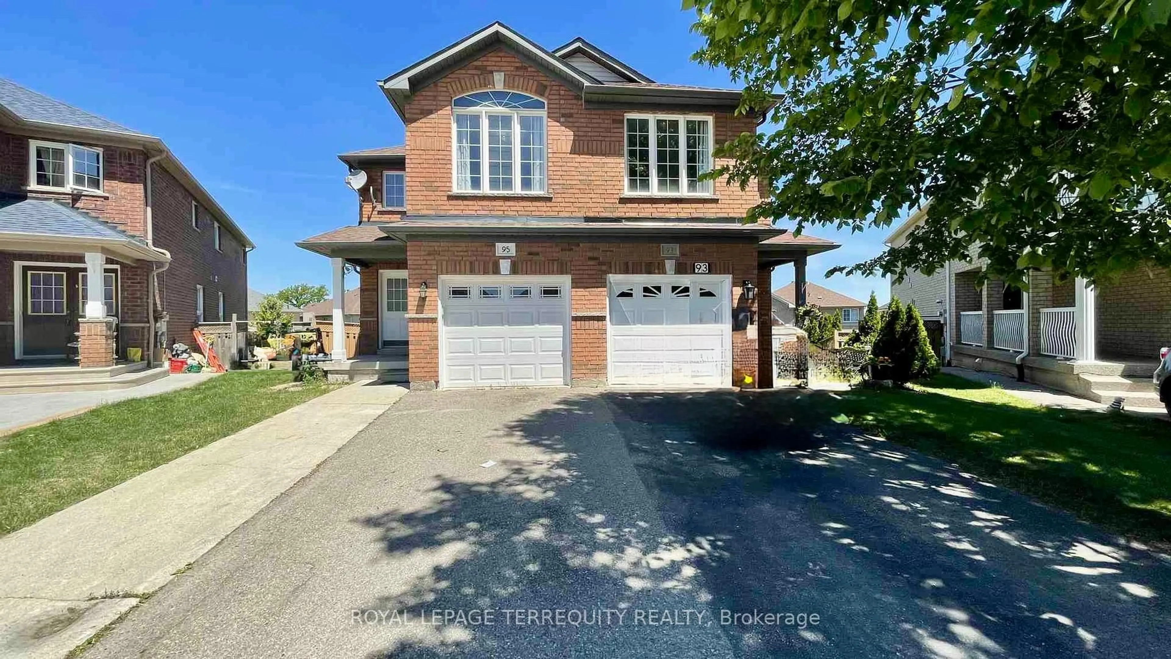 Home with brick exterior material, street for 95 Tiller Tr, Brampton Ontario L6X 4S7