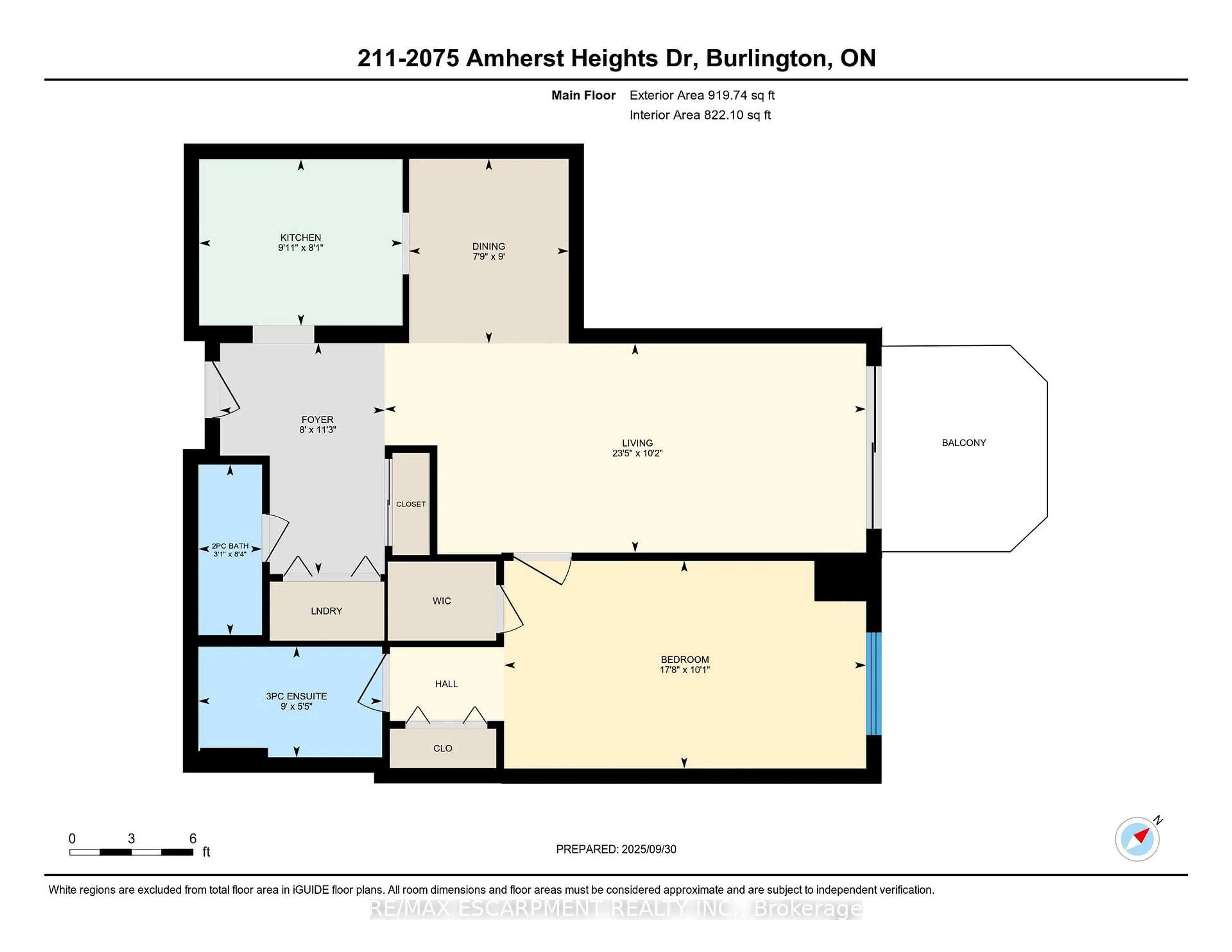 Floor plan for 2075 Amherst Heights Dr #211, Burlington Ontario L7P 5B8