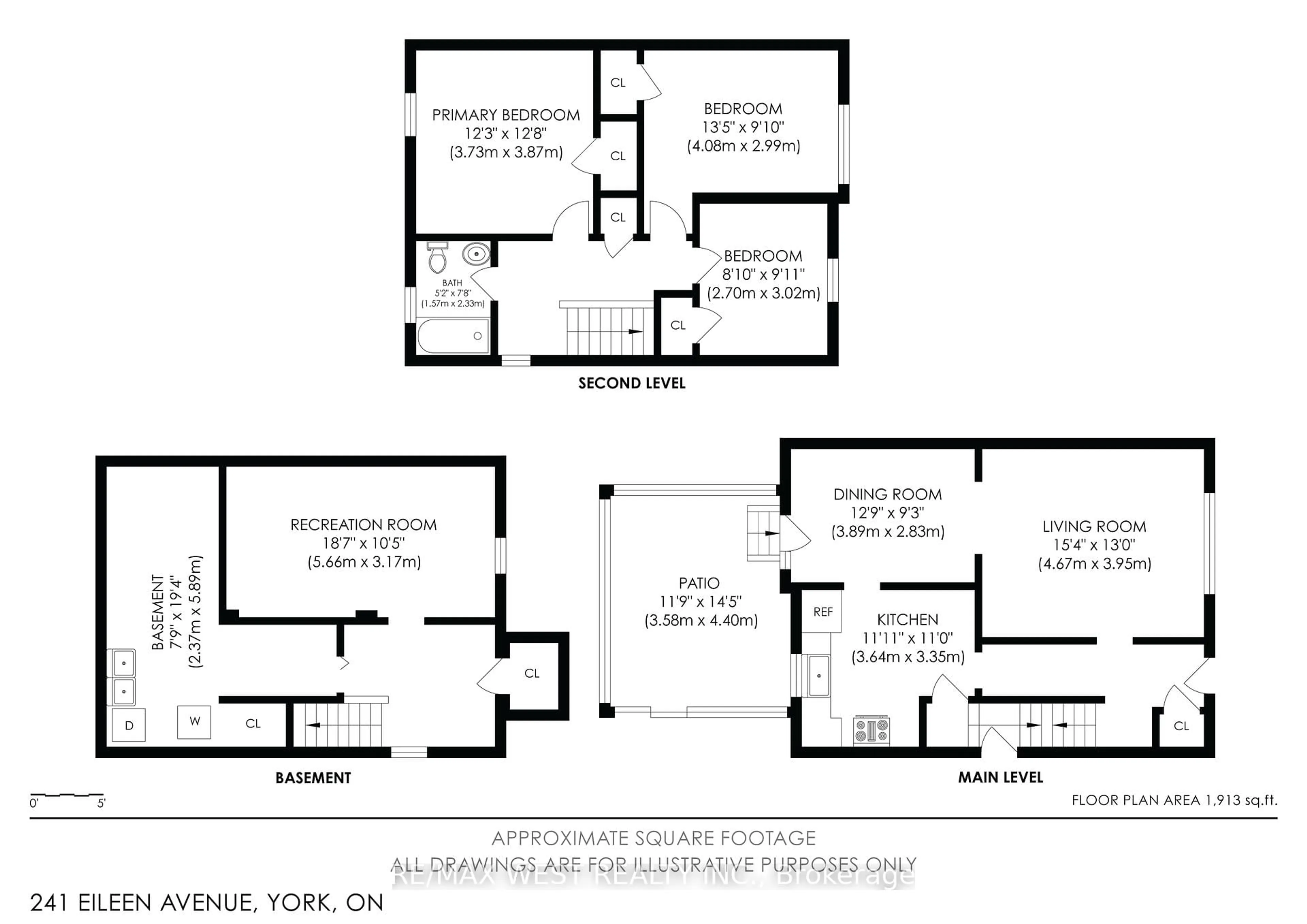 Floor plan for 241 Eileen Ave, Toronto Ontario M6N 1W5