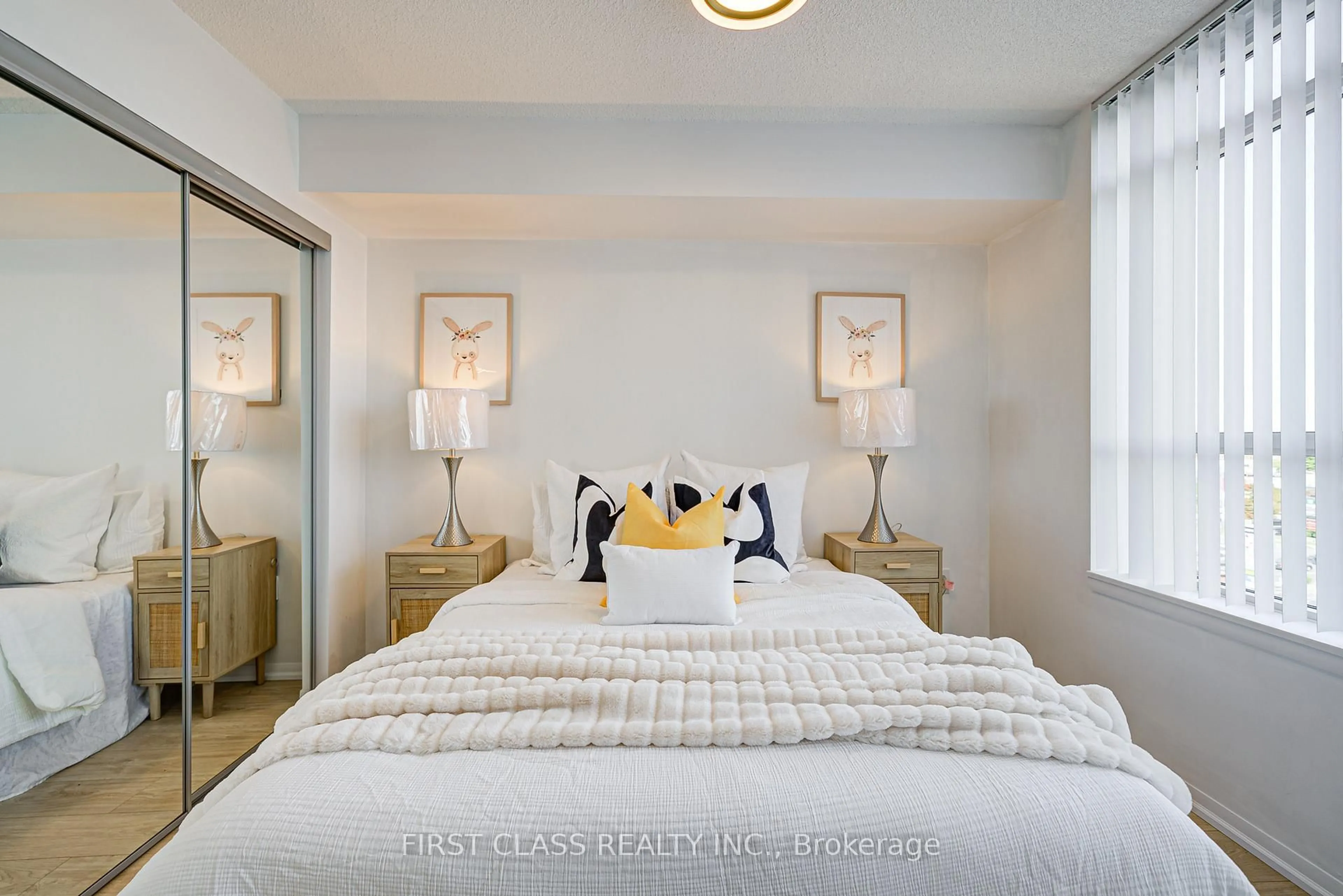 Bedroom with bed, unknown for 3091 Dufferin St #526, Toronto Ontario M6A 2S7