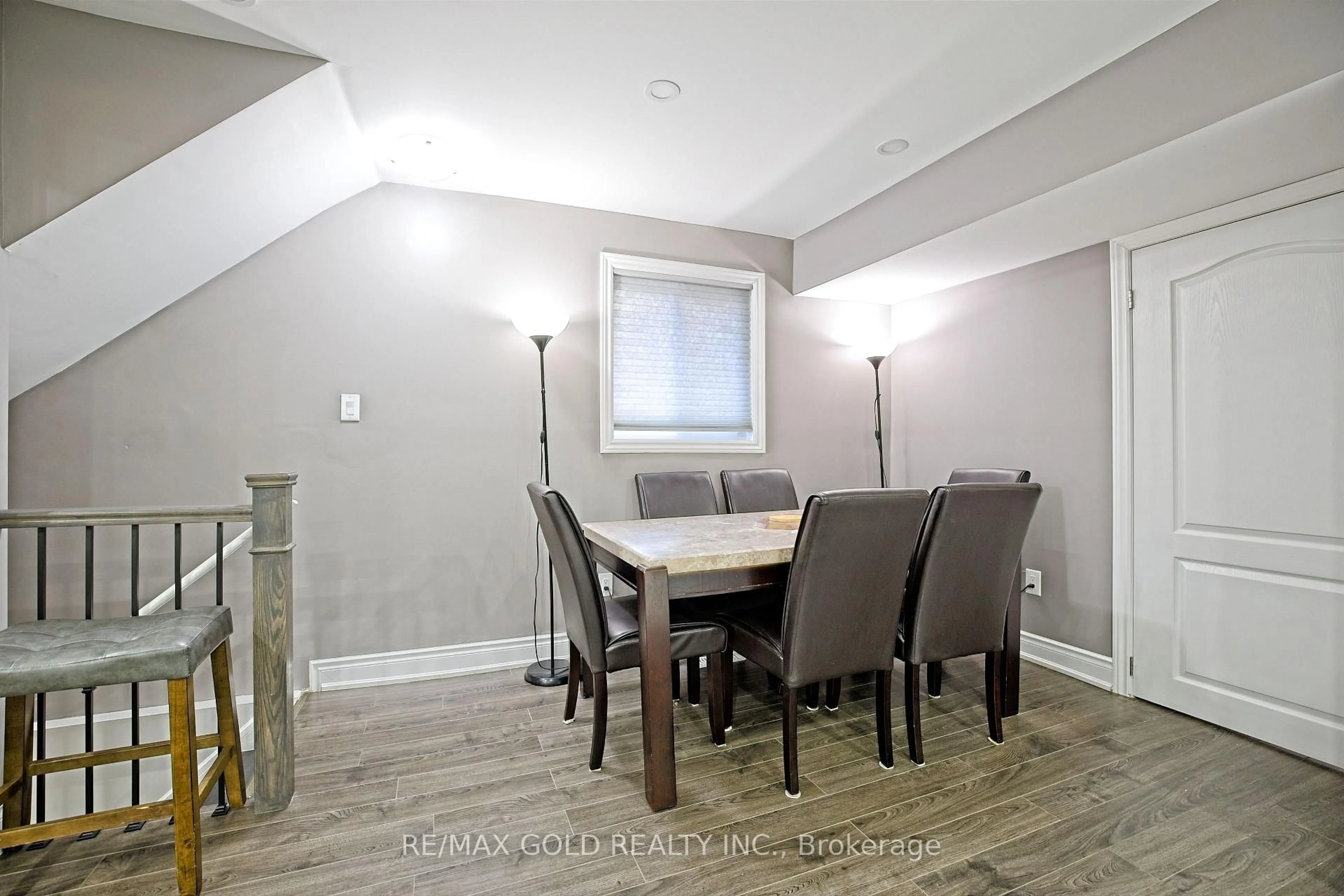 Dining room, wood/laminate floor for 28 Royce Ave, Brampton Ontario L6Y 1J5