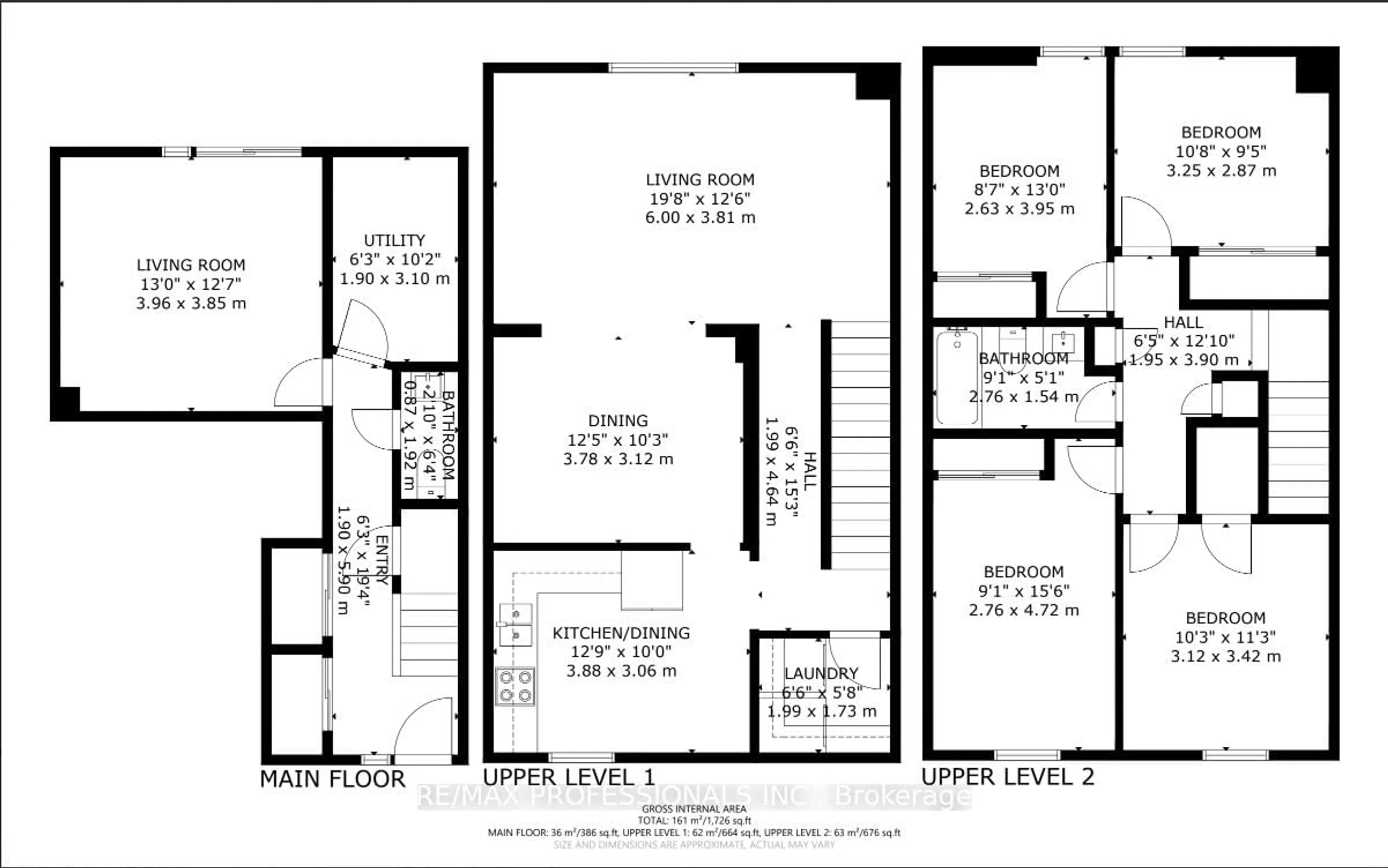Floor plan for 405 Hyacinthe Blvd #65, Mississauga Ontario L5A 3N1