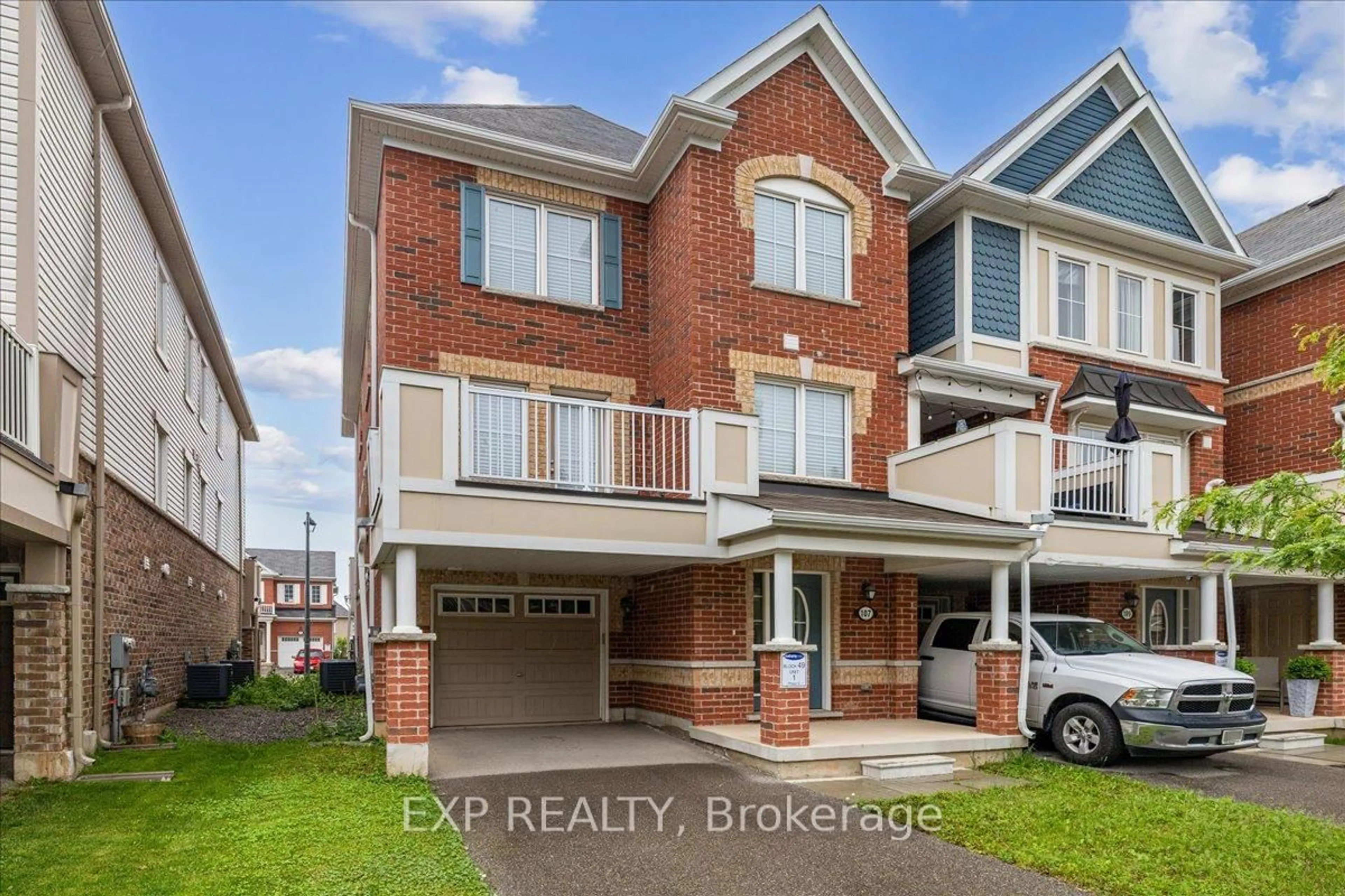 Home with brick exterior material, unknown for 107 Lemieux Crt, Milton Ontario L9E 1E9