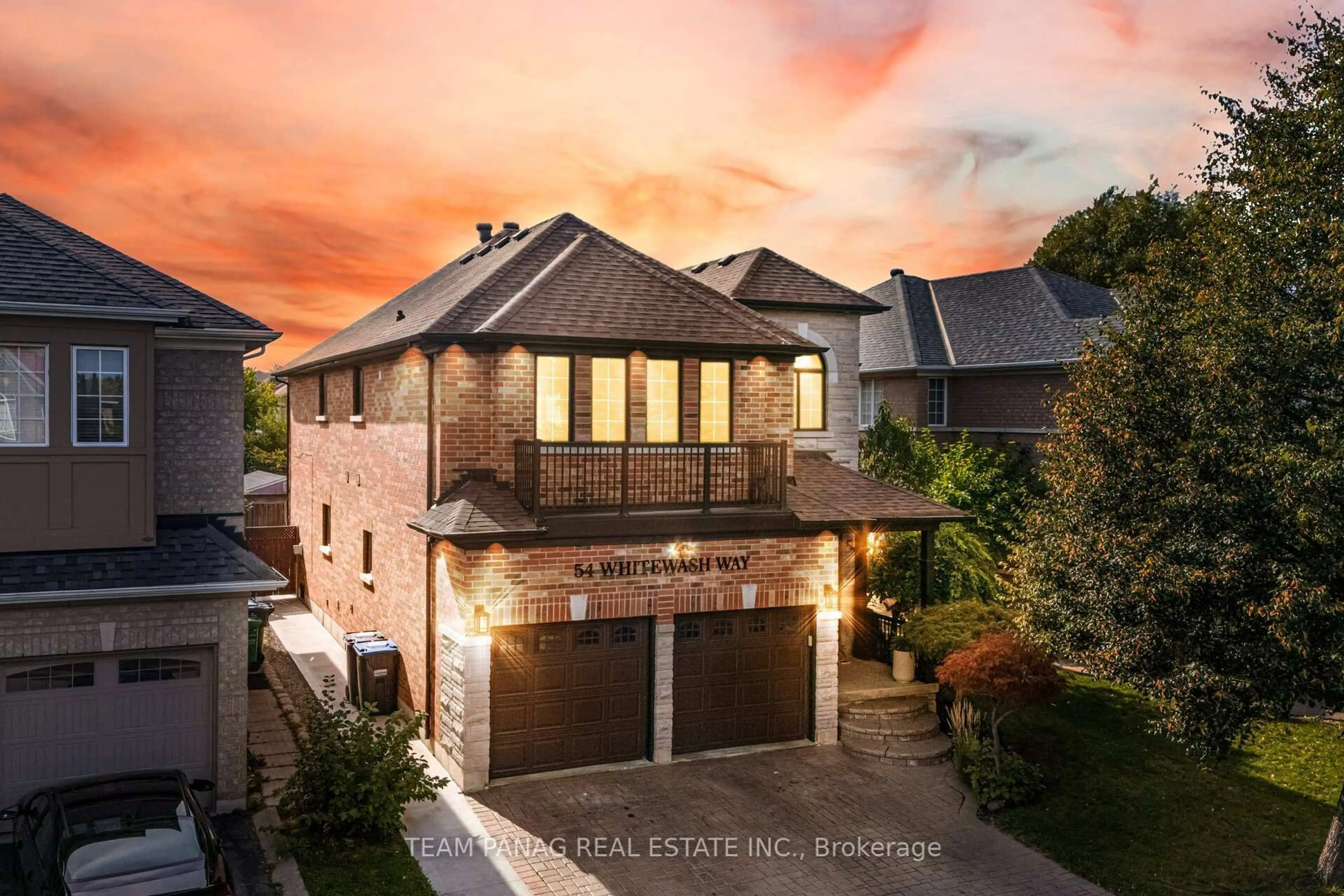 Home with brick exterior material, street for 54 Whitewash Way, Brampton Ontario L6X 4T3