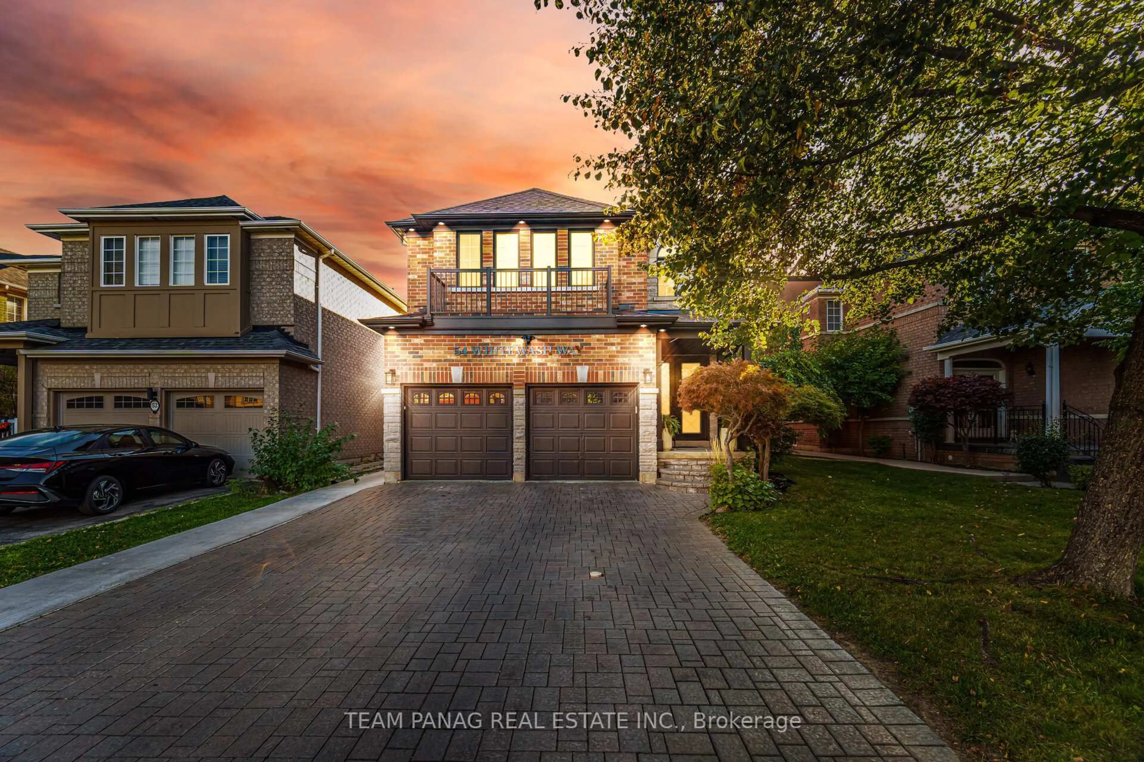 Home with brick exterior material, street for 54 Whitewash Way, Brampton Ontario L6X 4T3